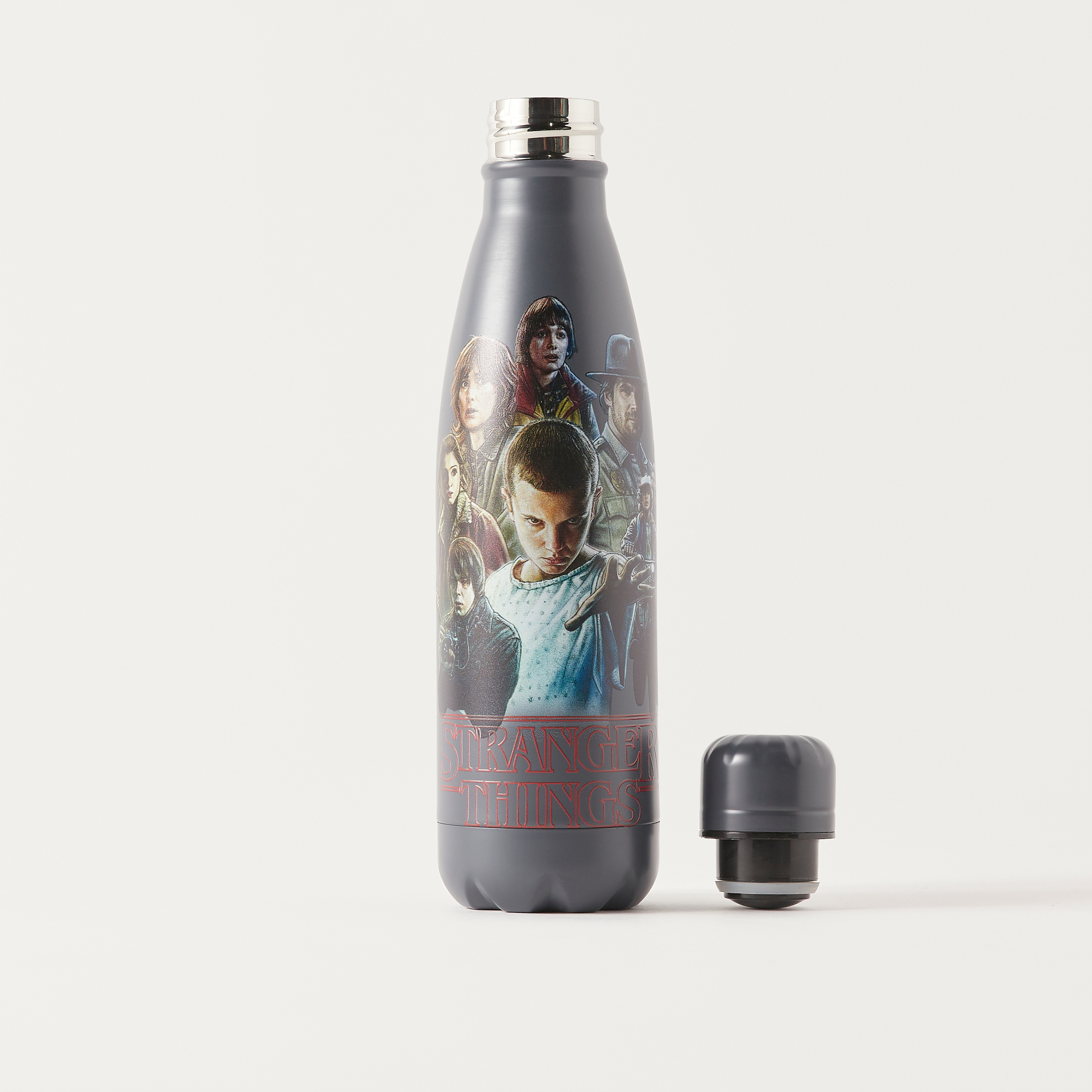 Stranger Things Print Double Wall Stainless Steel Water Bottle - 600 ml-school-waterbottles-image-4