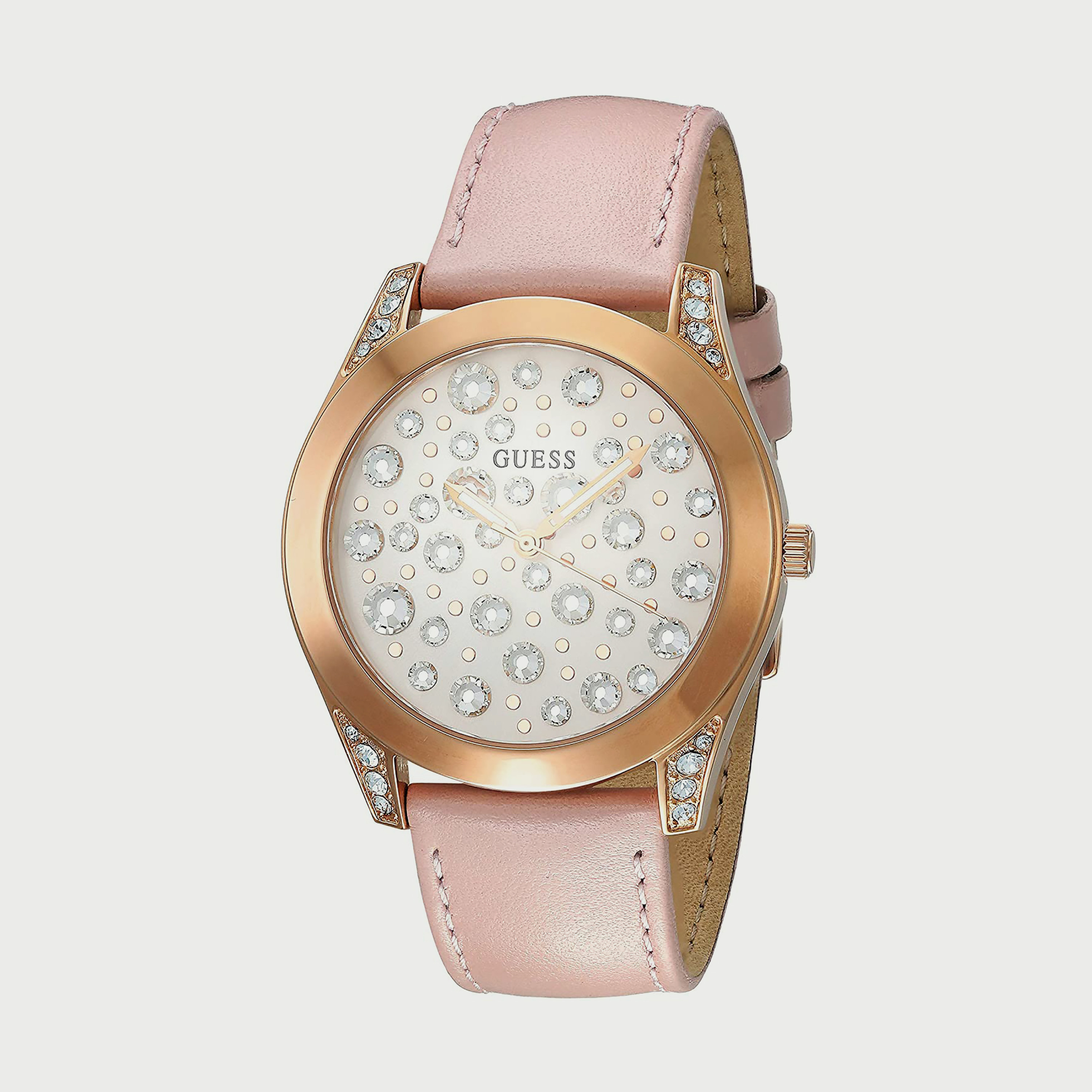 Guess watch hotsell pink leather strap