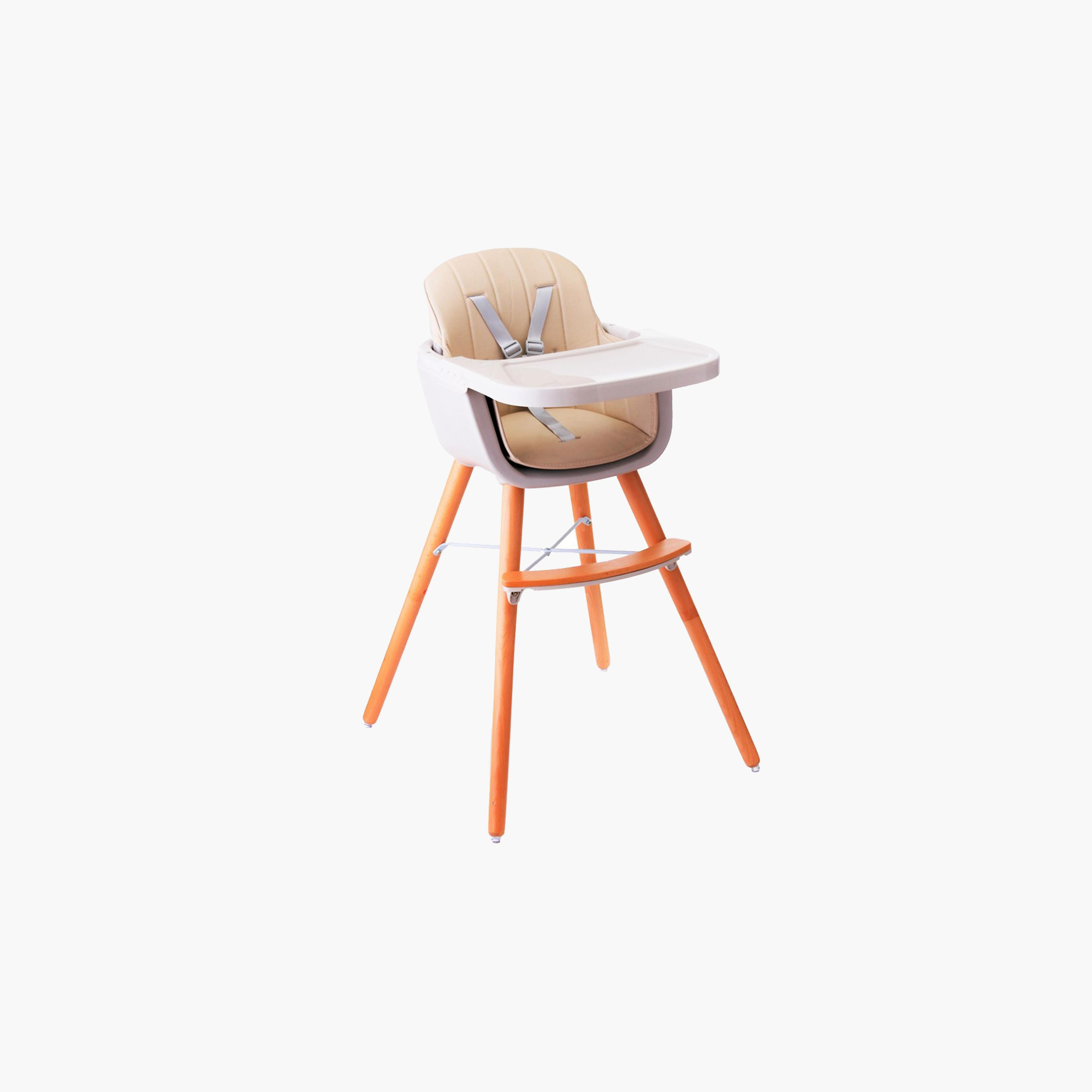 كرسي مرتفع خشبي بارتفاع مزدوج بريميوم من تيكنوم - خوخي-baby-feeding-highchairsandboosters-image-1