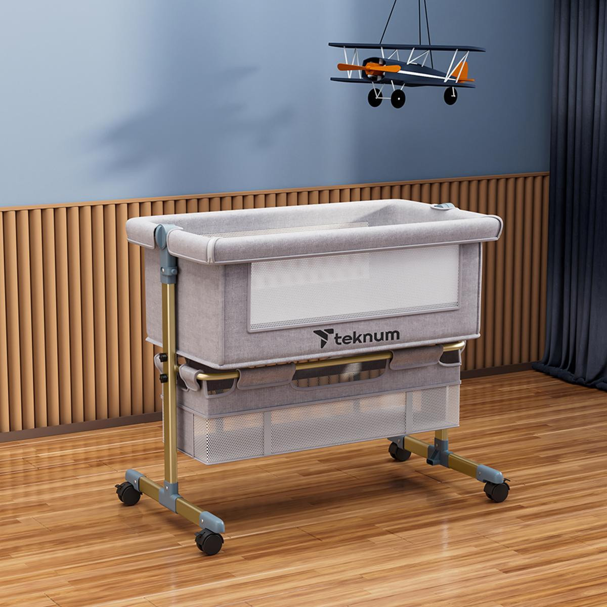 Teknum Sunshine Bedside Crib-baby-nursery-furniture-cribsandbeds-babycribs-image-1