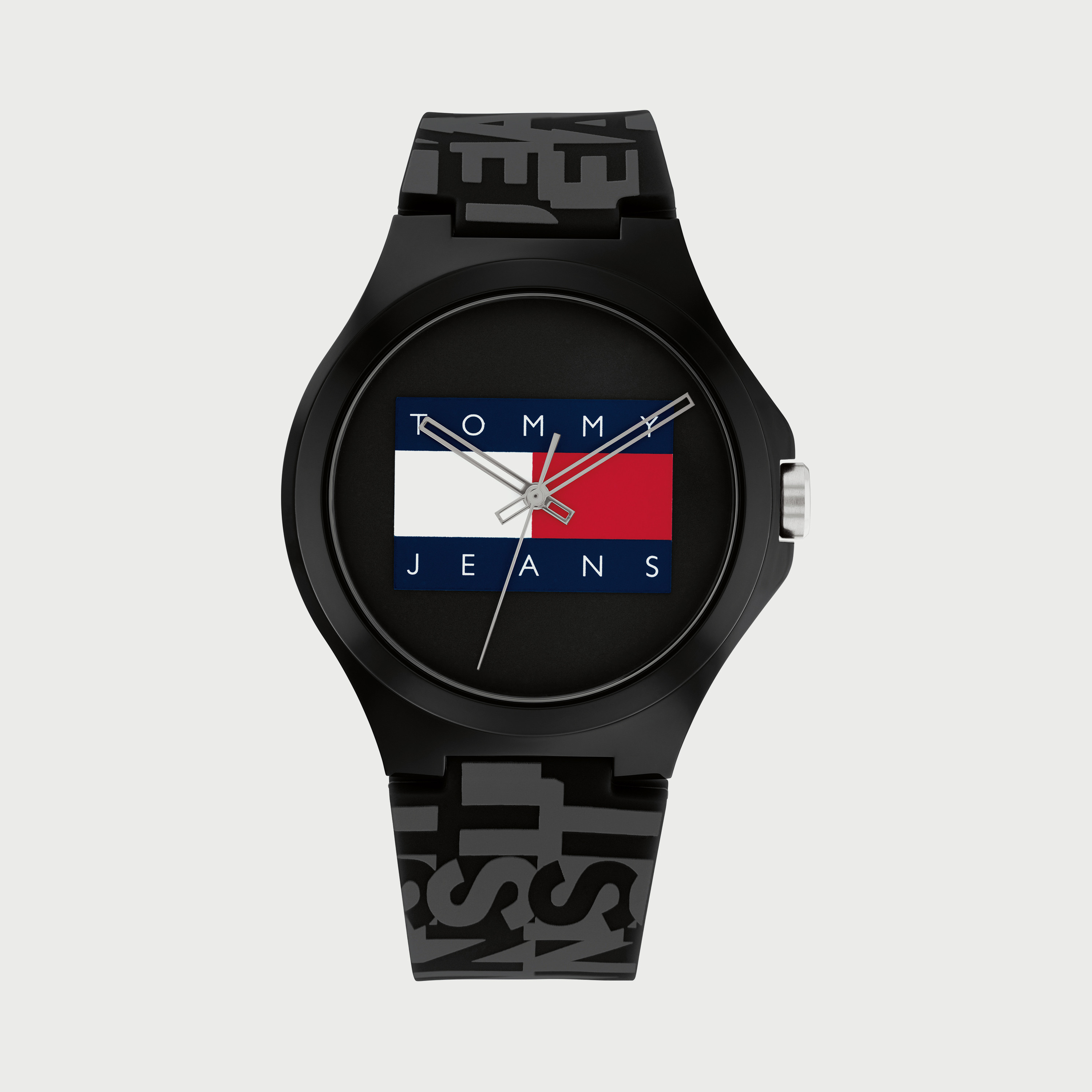 Tommy hilfiger watch on sale women's black silicone strap