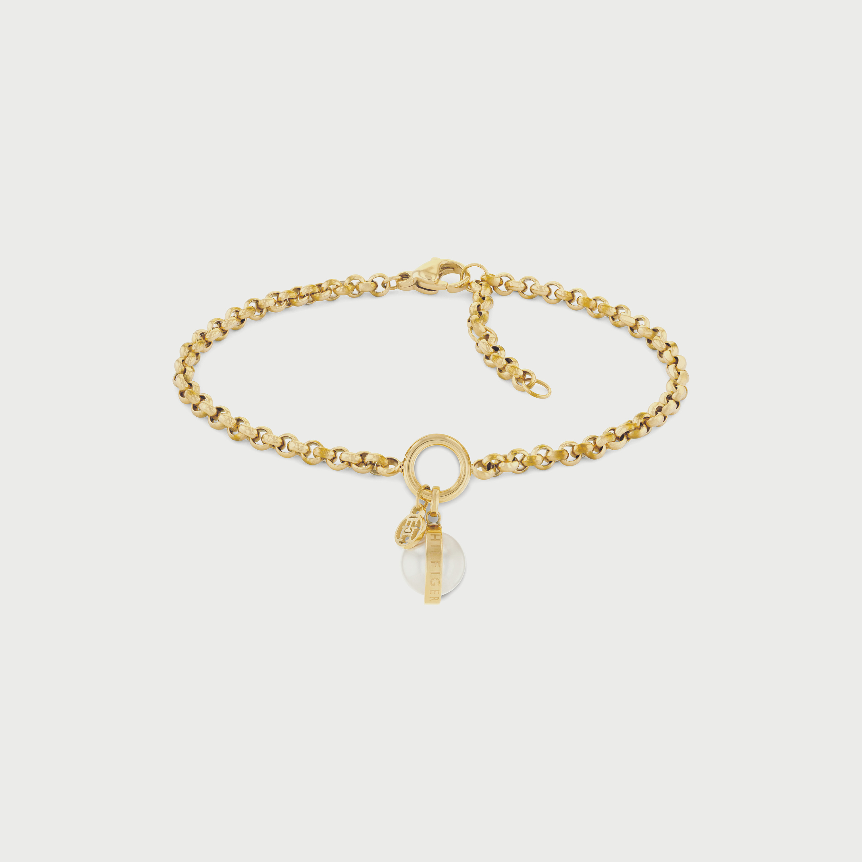 سوار من اللؤلؤالذهبي والستانلس ستيل للنساء من تومي هيلفجر-women-watchesandjewellery-jewellery-banglesandbracelets-image-1
