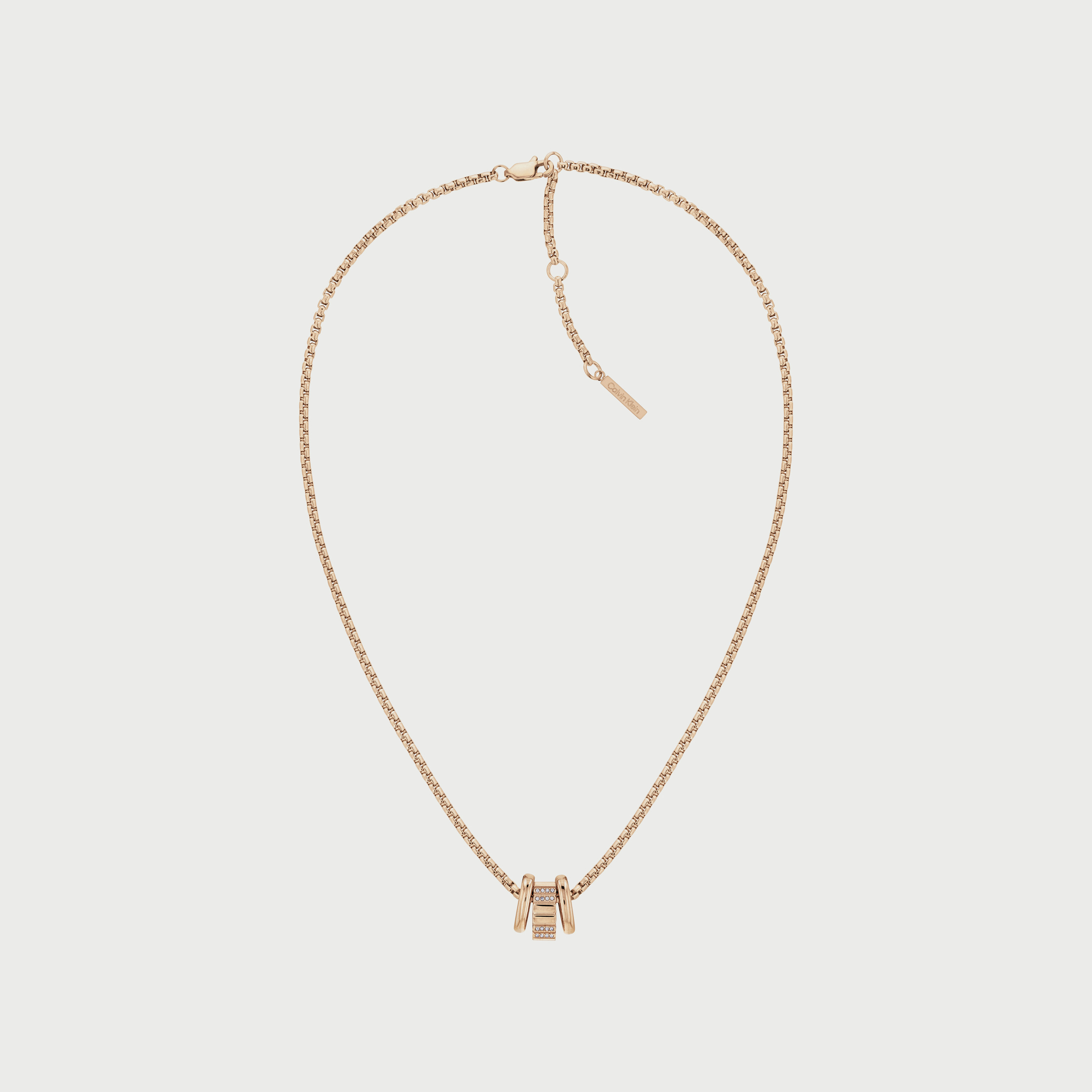 قلادة نسائية من الفولاذ المقاوم للصدأ الوردي الذهبي من كالفن كلاين-women-watchesandjewellery-jewellery-necklacesandpendants-image-1