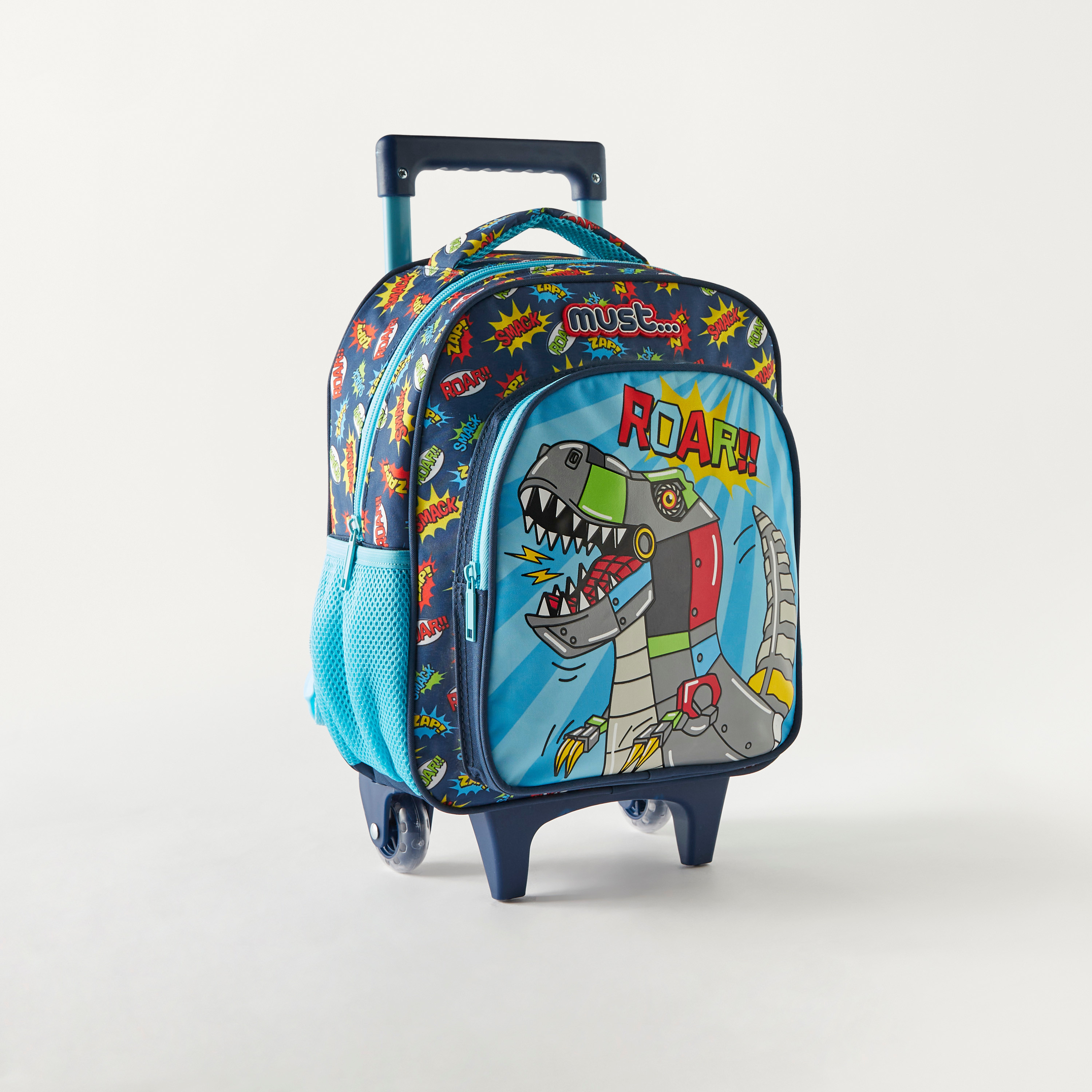 MustTeam 3-Piece Dinosaur Graphic Print 12-inch Trolley Backpack Set - 2-Year Warranty-PROMO_LSBTS15_230726-image-3