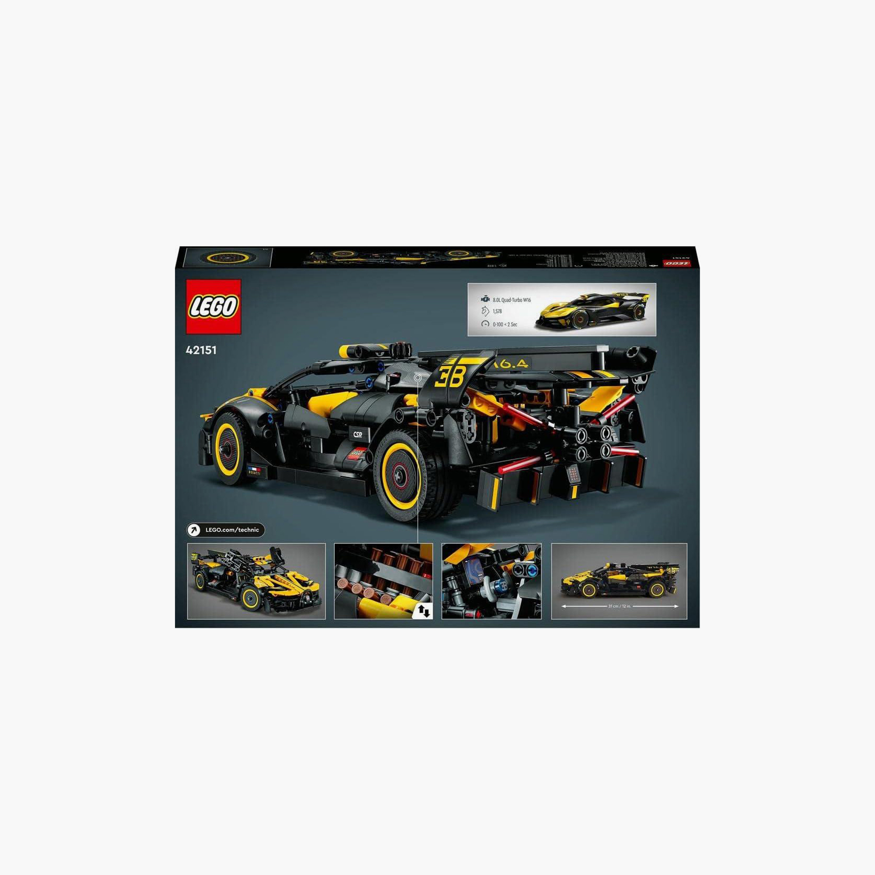 LEGO® Technic Bugatti Bolide 42151 Building Toy Set (905 Pieces)-toys-buildingblocks-blocks-image-9