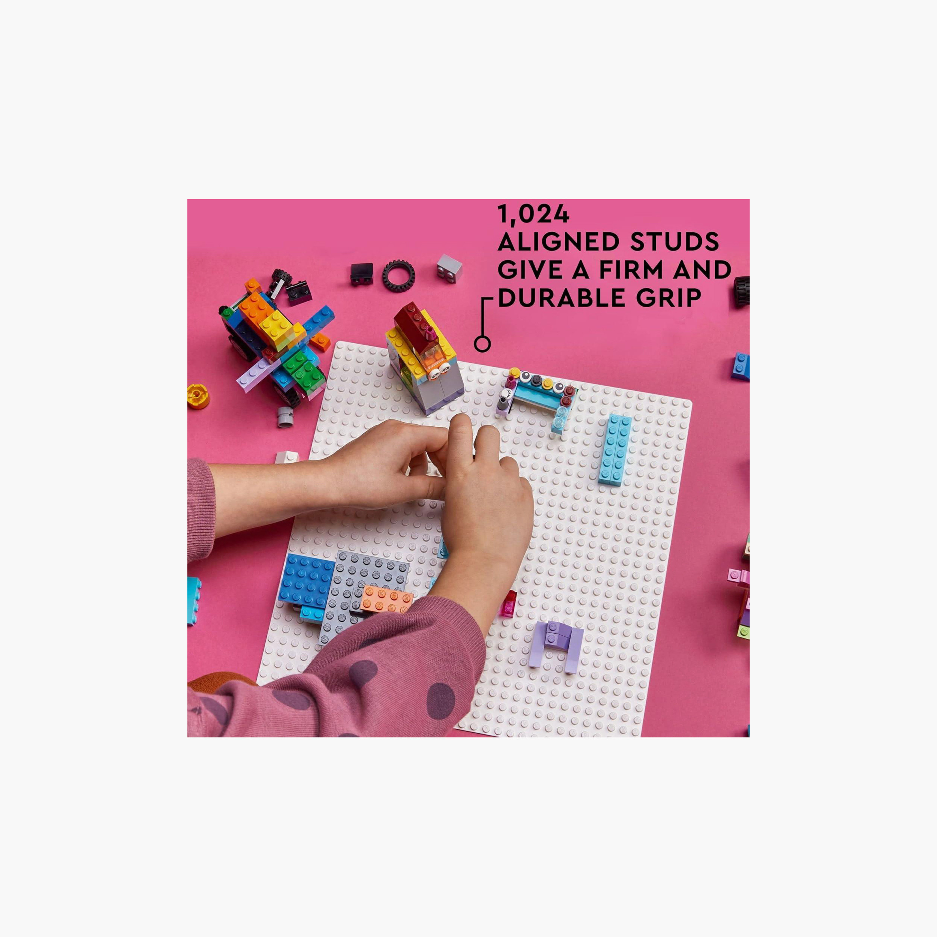 LEGO® Classic White Baseplate 11026 Building Kit for Kids (1 Piece)-toys-buildingblocks-blocks-image-6