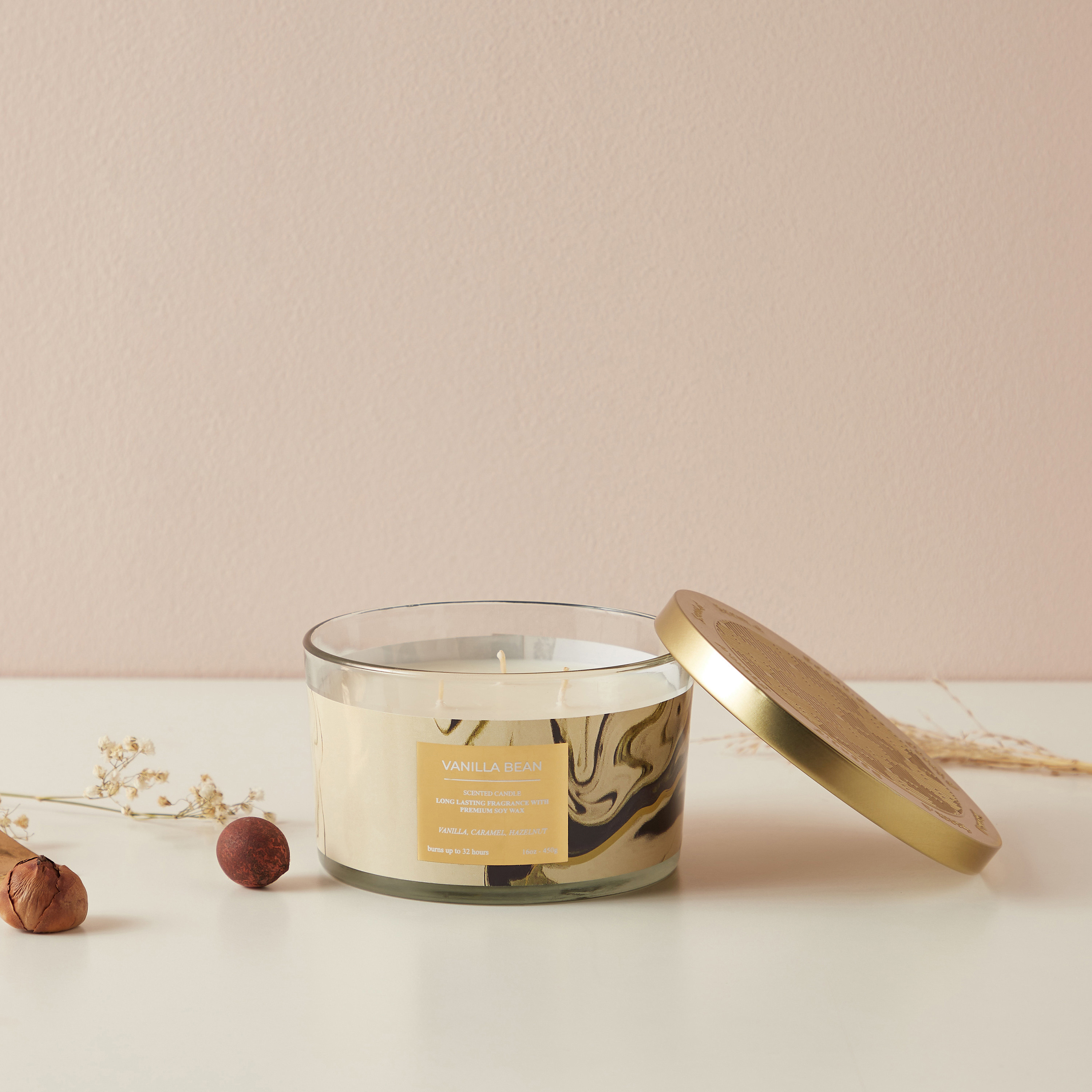 Scent.d Fresh Cotton 3-Wick Jar Candle - 450 gms-household-homefragrance-candles-image-1