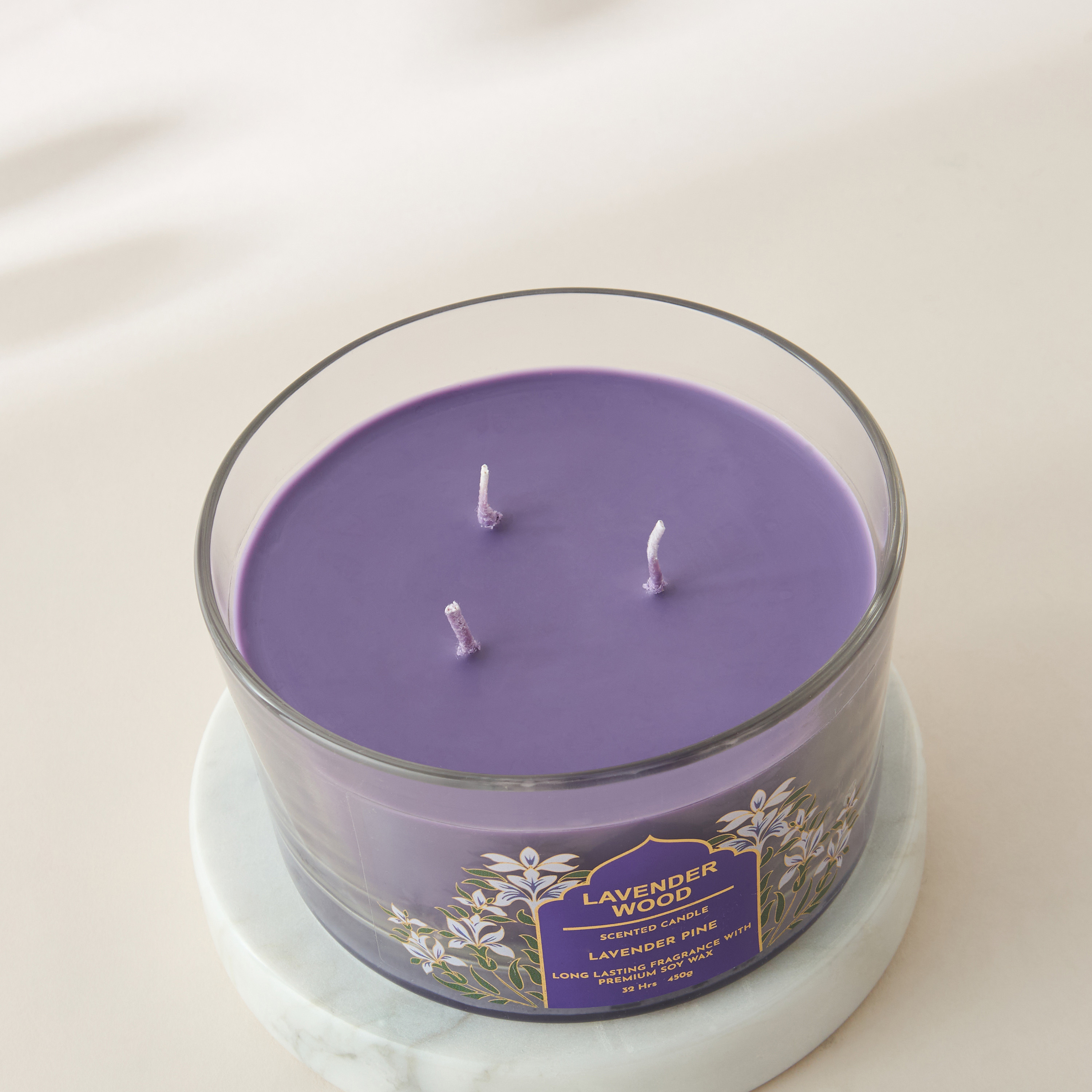 Scent.d Fresh Cotton 3-Wick Jar Candle - 450 gms-household-homefragrance-candles-image-3