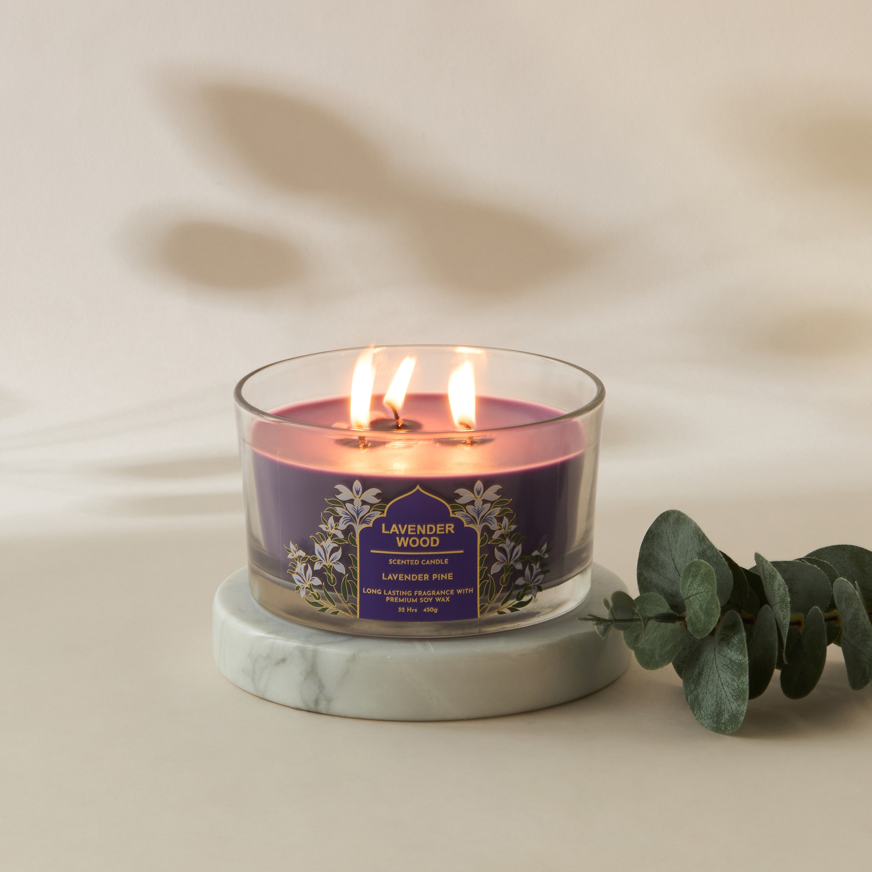 Scent.d Fresh Cotton 3-Wick Jar Candle - 450 gms-household-homefragrance-candles-image-4