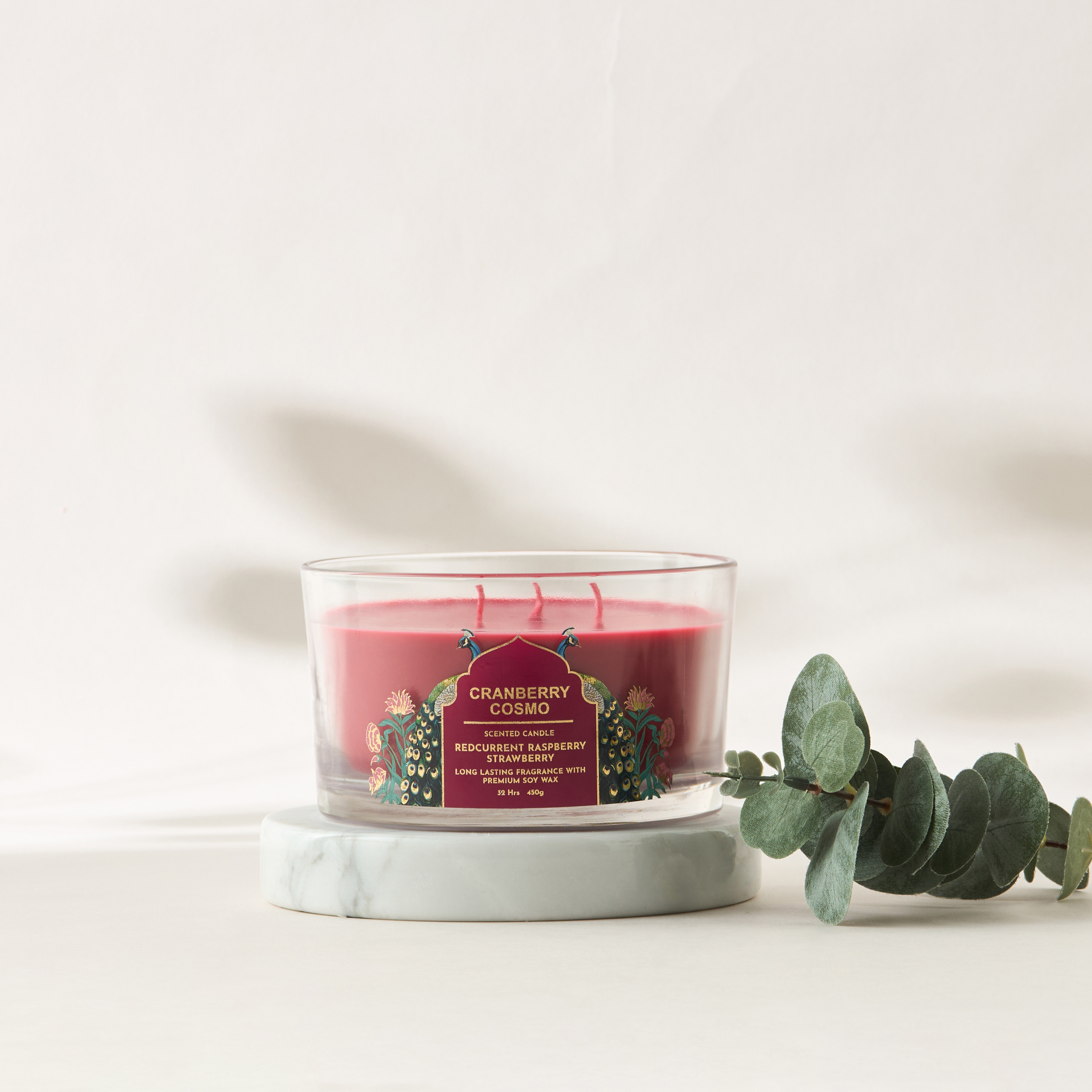 Scent.d Fresh Cotton 3-Wick Jar Candle - 450 gms-household-homefragrance-candles-image-1