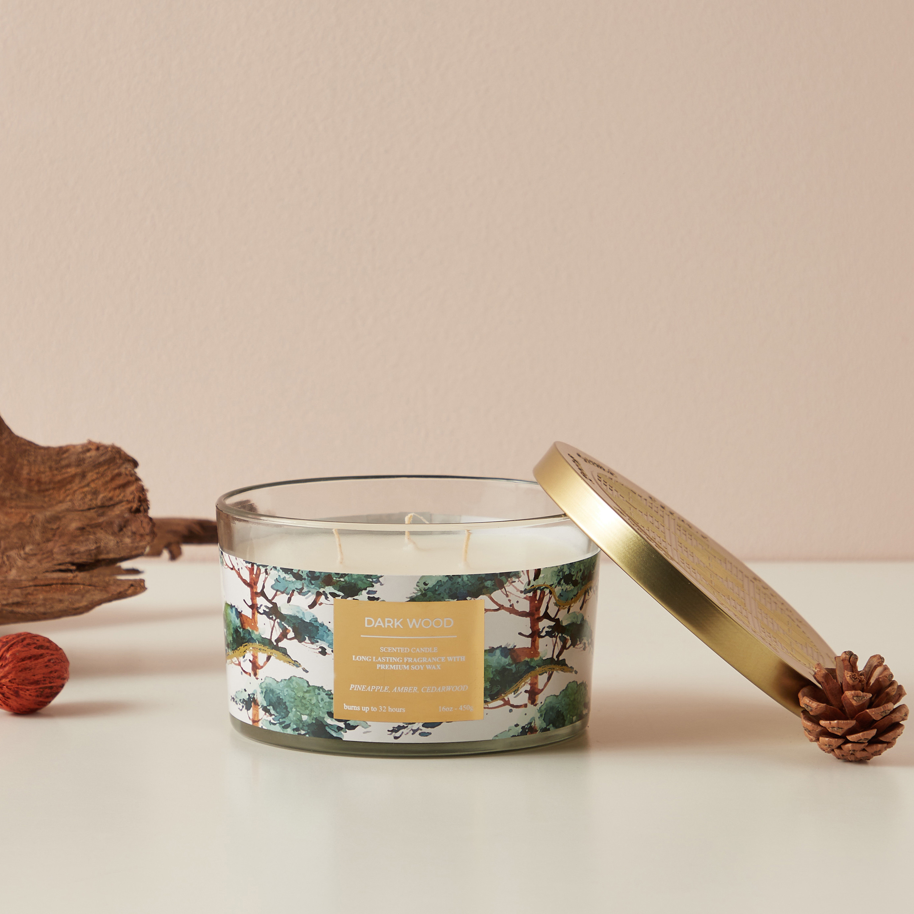 Scent.d Fresh Cotton 3-Wick Jar Candle - 450 gms-household-homefragrance-candles-image-1