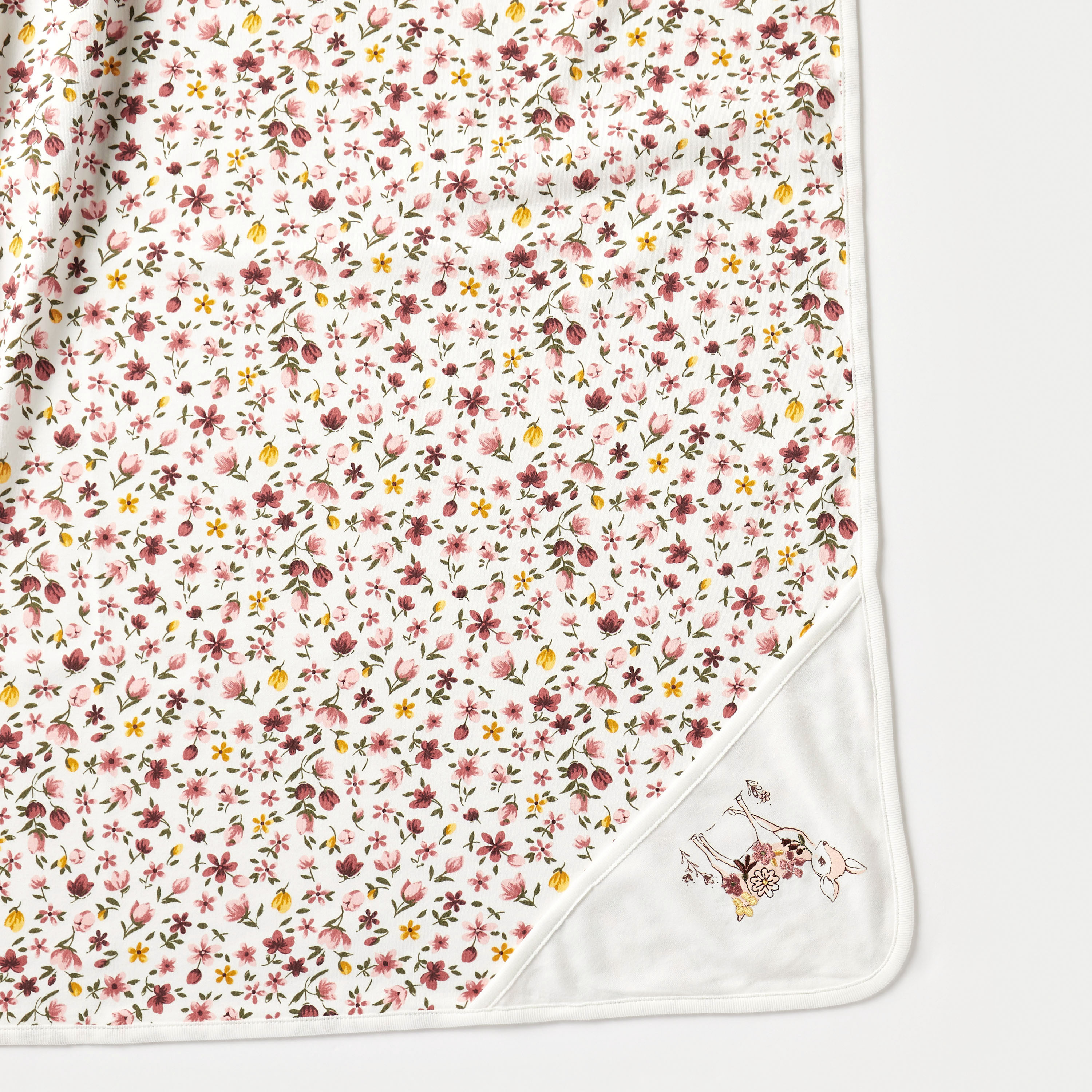 Juniors Floral Print Receiving Blanket - 70x70 cm-baby-nursery-blanketsandswaddles-receivingblankets-image-2