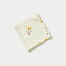 Juniors Floral Embroidered Receiving Blanket - 70x70 cm