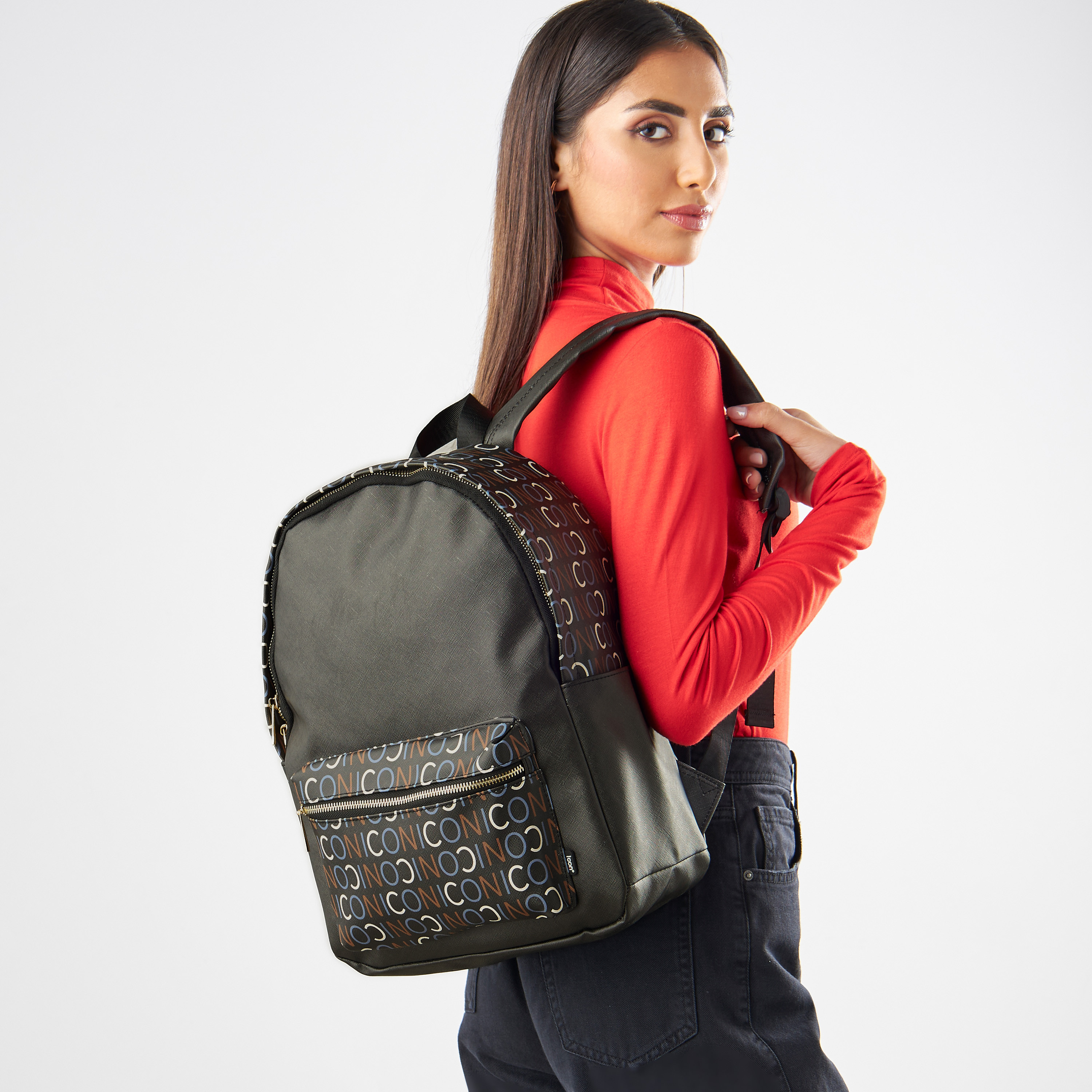 Typography Print Backpack with Adjustable Shoulder Straps - 28x40x15 cms-women-bagsandwallets-backpacks-image-1