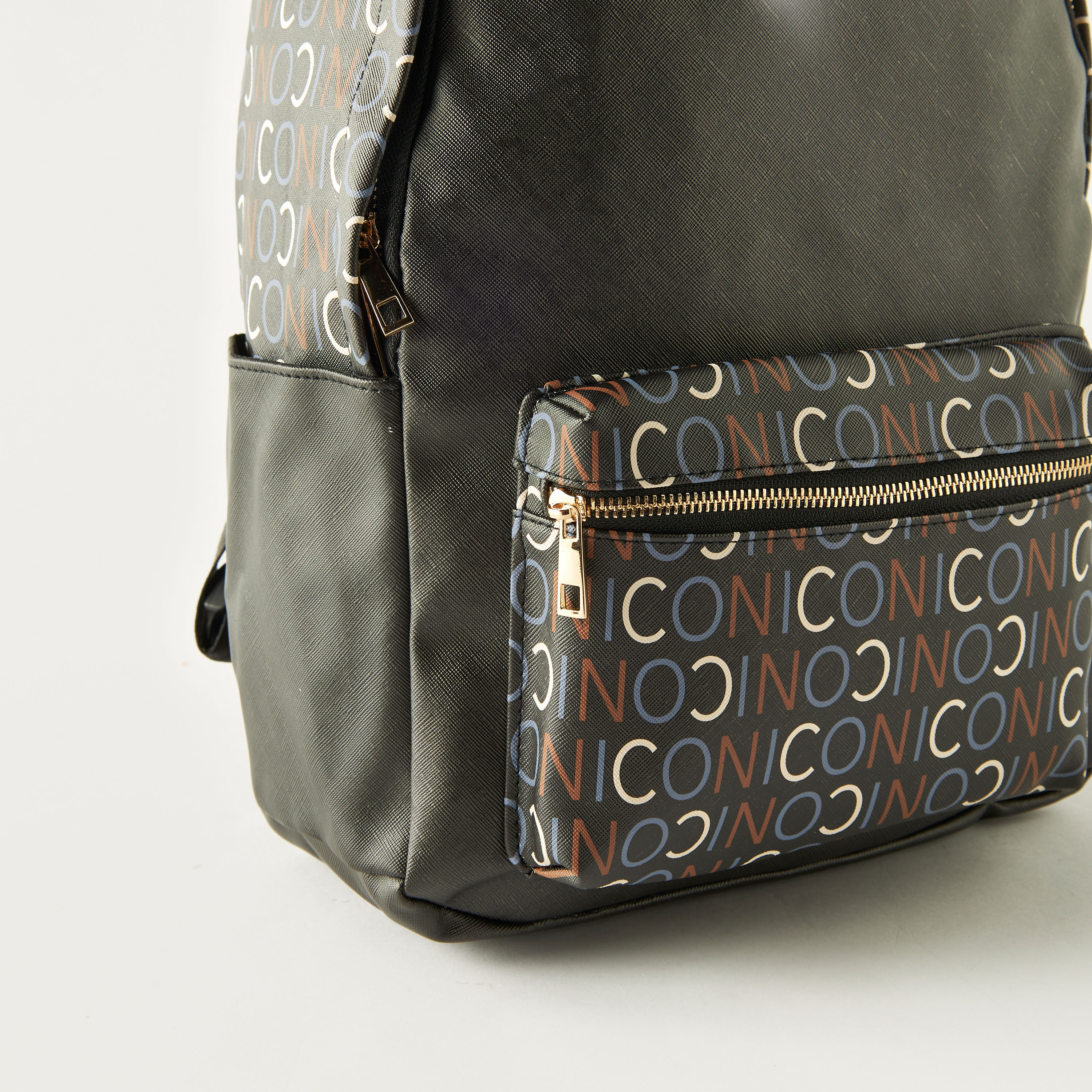 Typography Print Backpack with Adjustable Shoulder Straps - 28x40x15 cms-women-bagsandwallets-backpacks-image-3