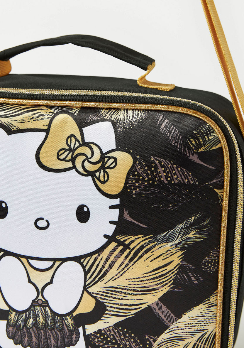 Hello Kitty Print Insulated Lunch Bag with Adjustable Trolley Belt-Lunch Bags-image-3