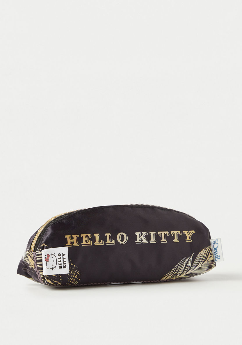 Hello Kitty Print Pencil Pouch with Zip Closure-Pencil Cases-image-3