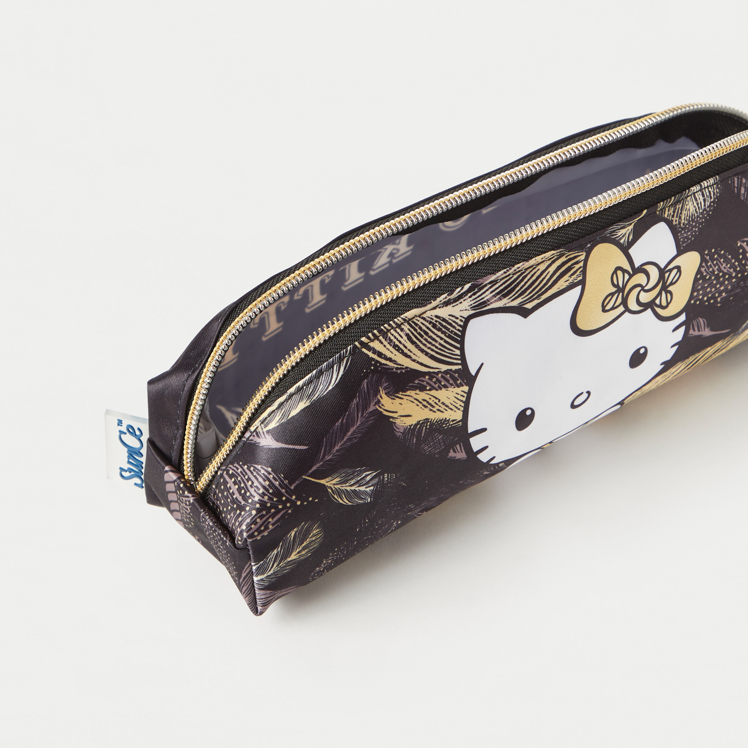 Hello Kitty Print Pencil Pouch with Zip Closure-school-stationery-pencilcases-image-5