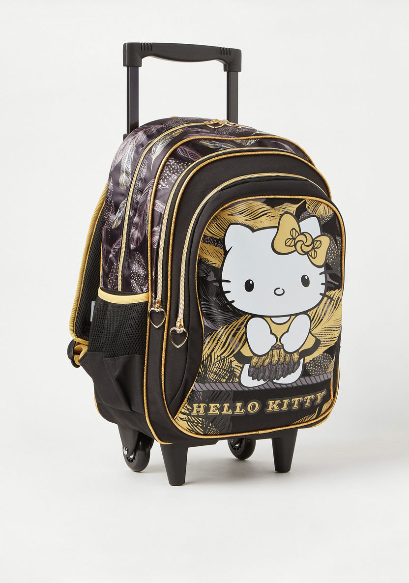 Hello Kitty Printed Trolley Backpack with Retractable Handle - 16 inches-Trolleys-image-1