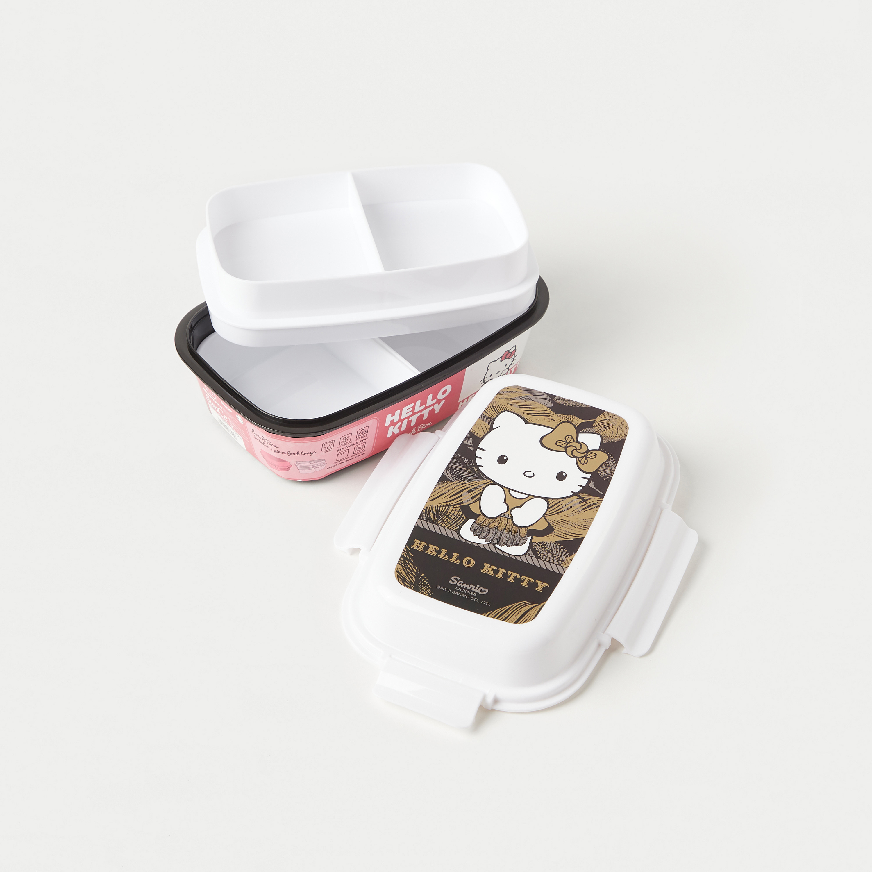 Hello Kitty Printed 4-Tray Lunch Box with Clip-Lock Lid-school-lunchessentials-lunchboxes-image-3
