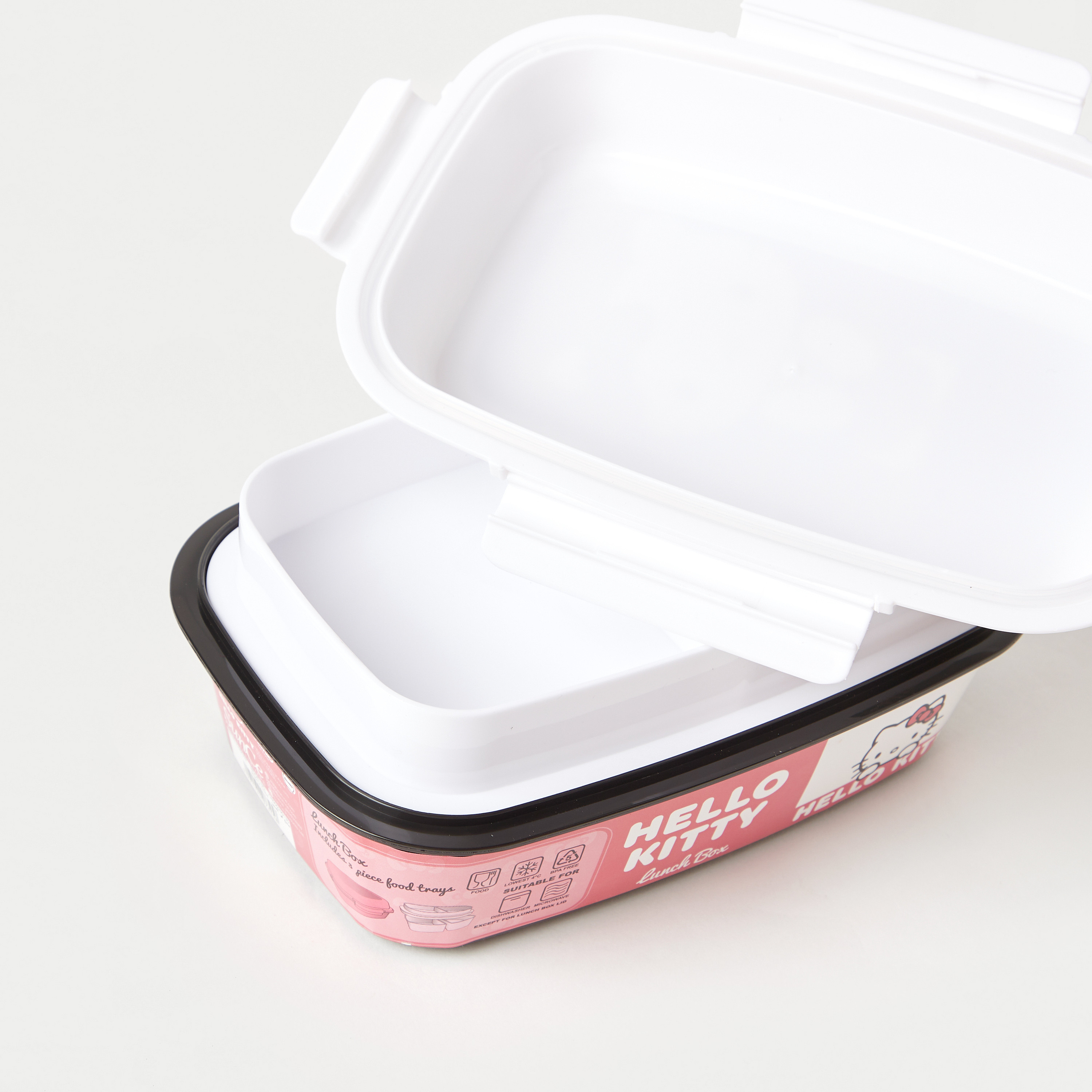 Hello Kitty Printed 4-Tray Lunch Box with Clip-Lock Lid-school-lunchessentials-lunchboxes-image-5