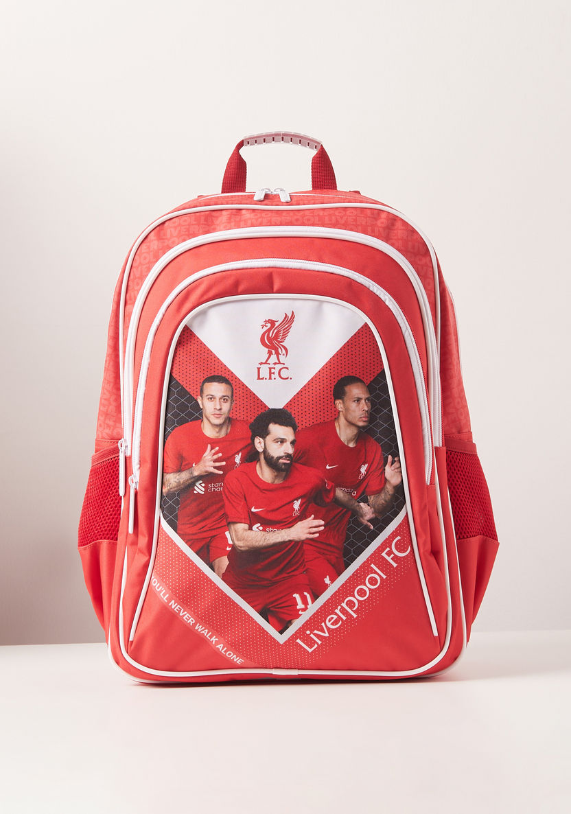 Liverpool Graphic Print Backpack with Adjustable Straps - 18 inches-Backpacks-image-0