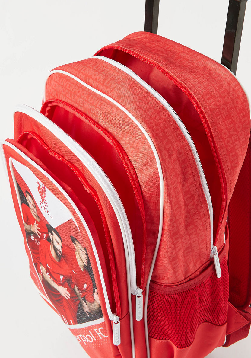 Liverpool Printed Trolley Backpack with Retractable Handle - 18 inches-Trolleys-image-5