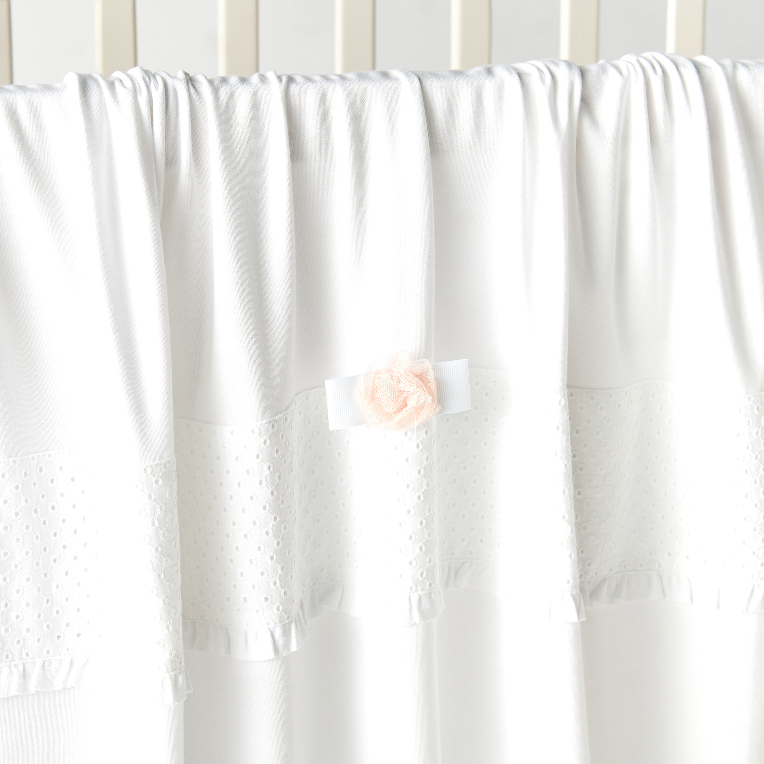 Giggles Receiving Blanket with Rose Applique Detail - 70x70 cm-baby-nursery-blanketsandswaddles-receivingblankets-image-2