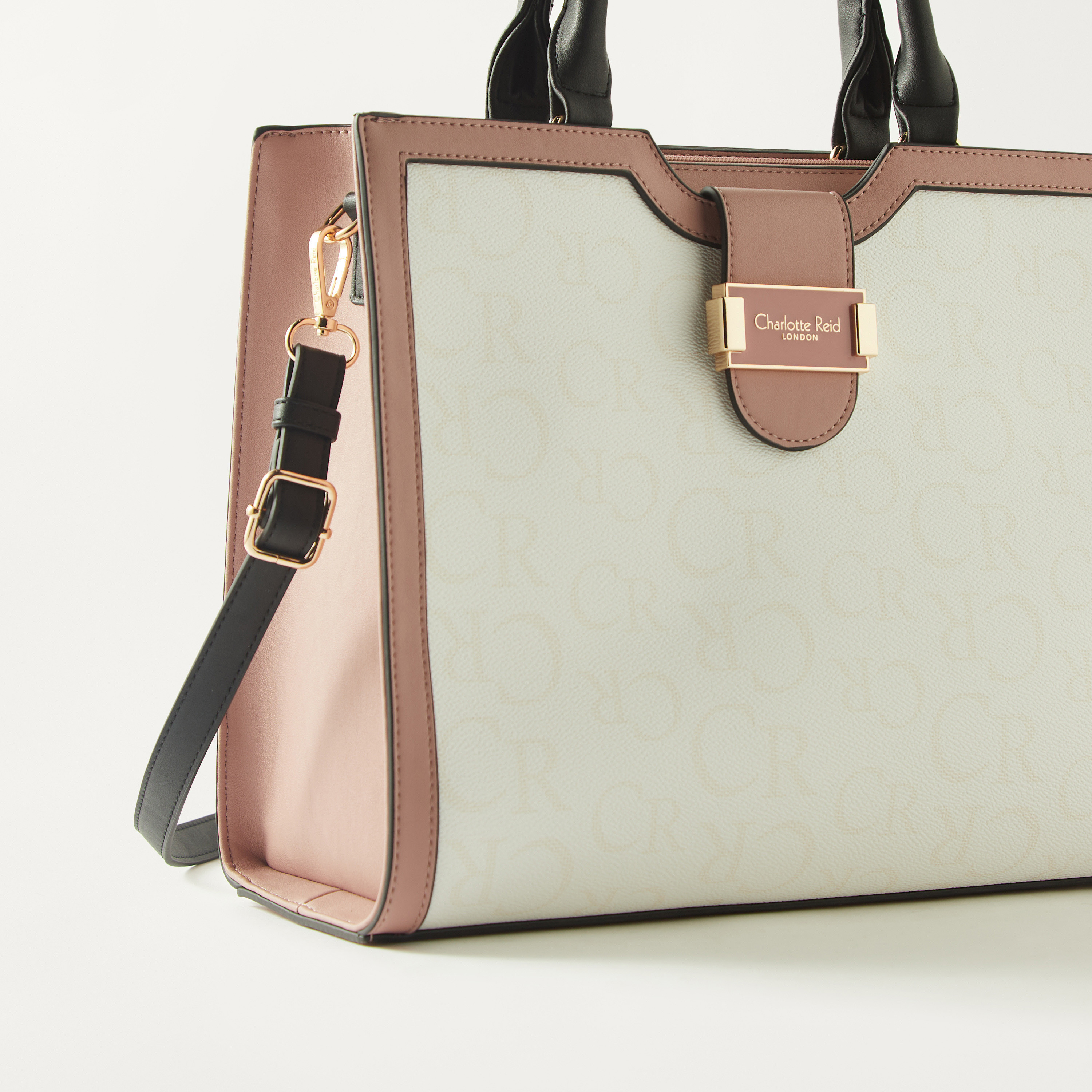 Charlotte Reid All-Over Logo Print Tote Bag-women-bagsandwallets-handbags-image-3