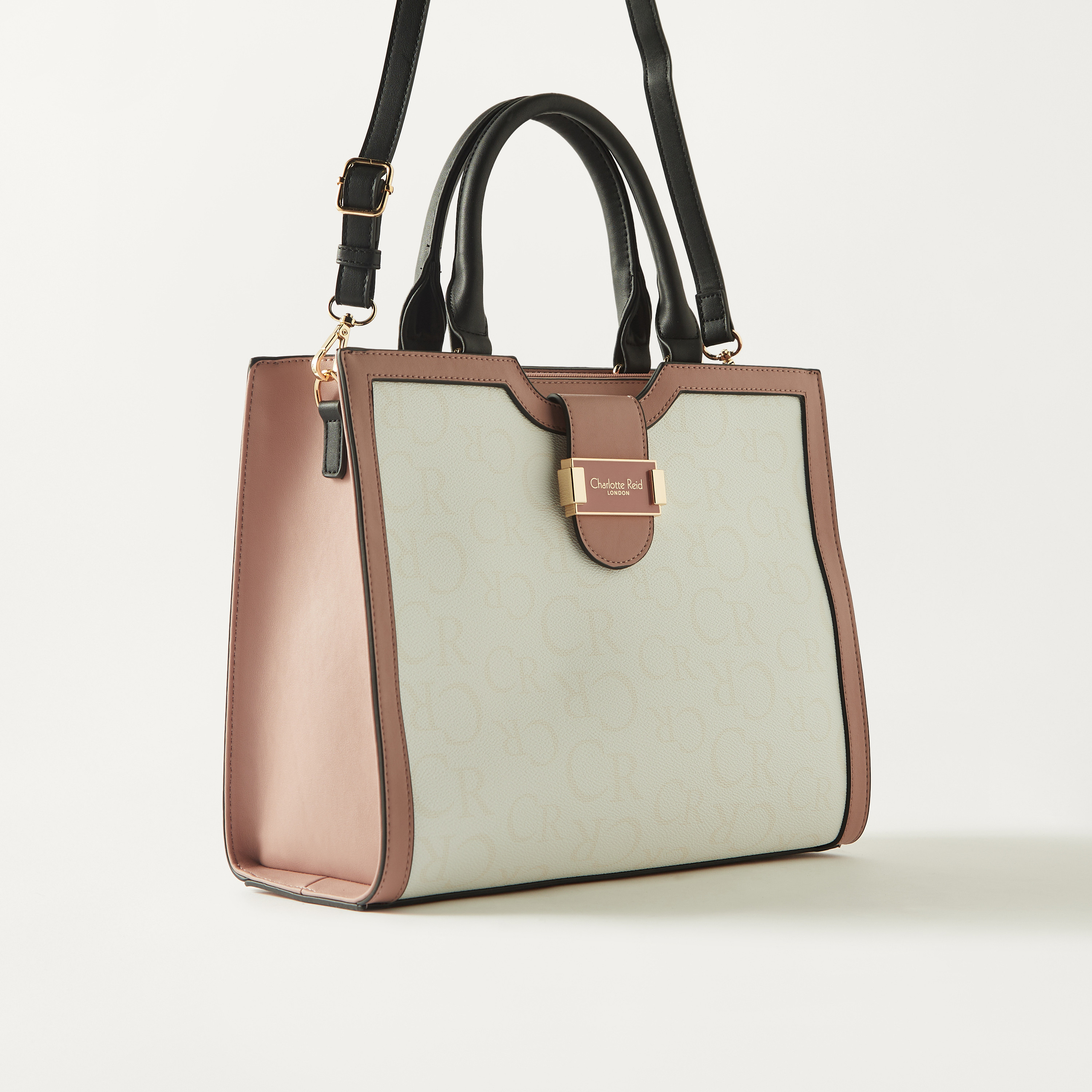 Charlotte Reid All-Over Logo Print Tote Bag-women-bagsandwallets-handbags-image-4