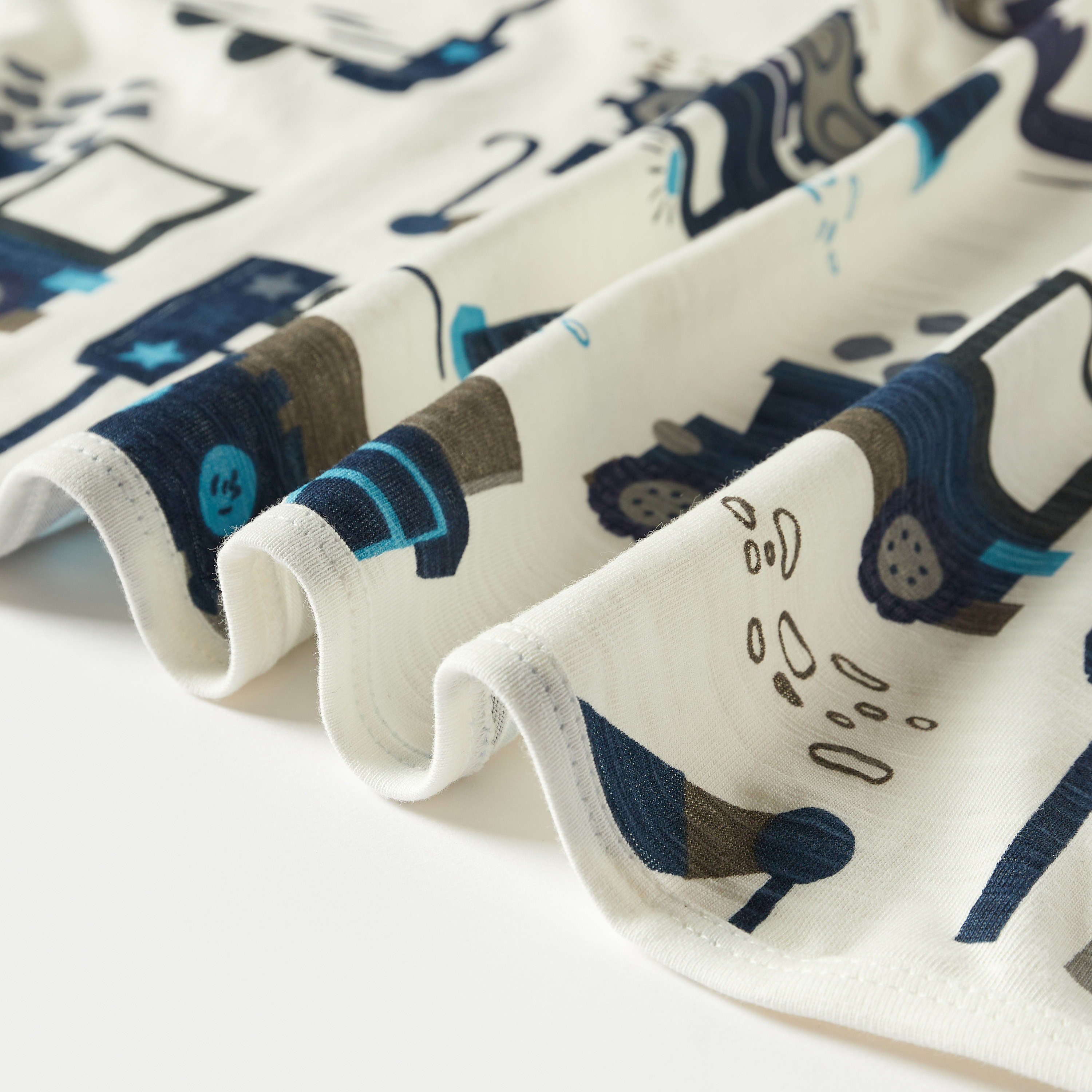 Juniors Vehicle Print Receiving Blanket - 70x70 cm-baby-nursery-blanketsandswaddles-receivingblankets-image-3