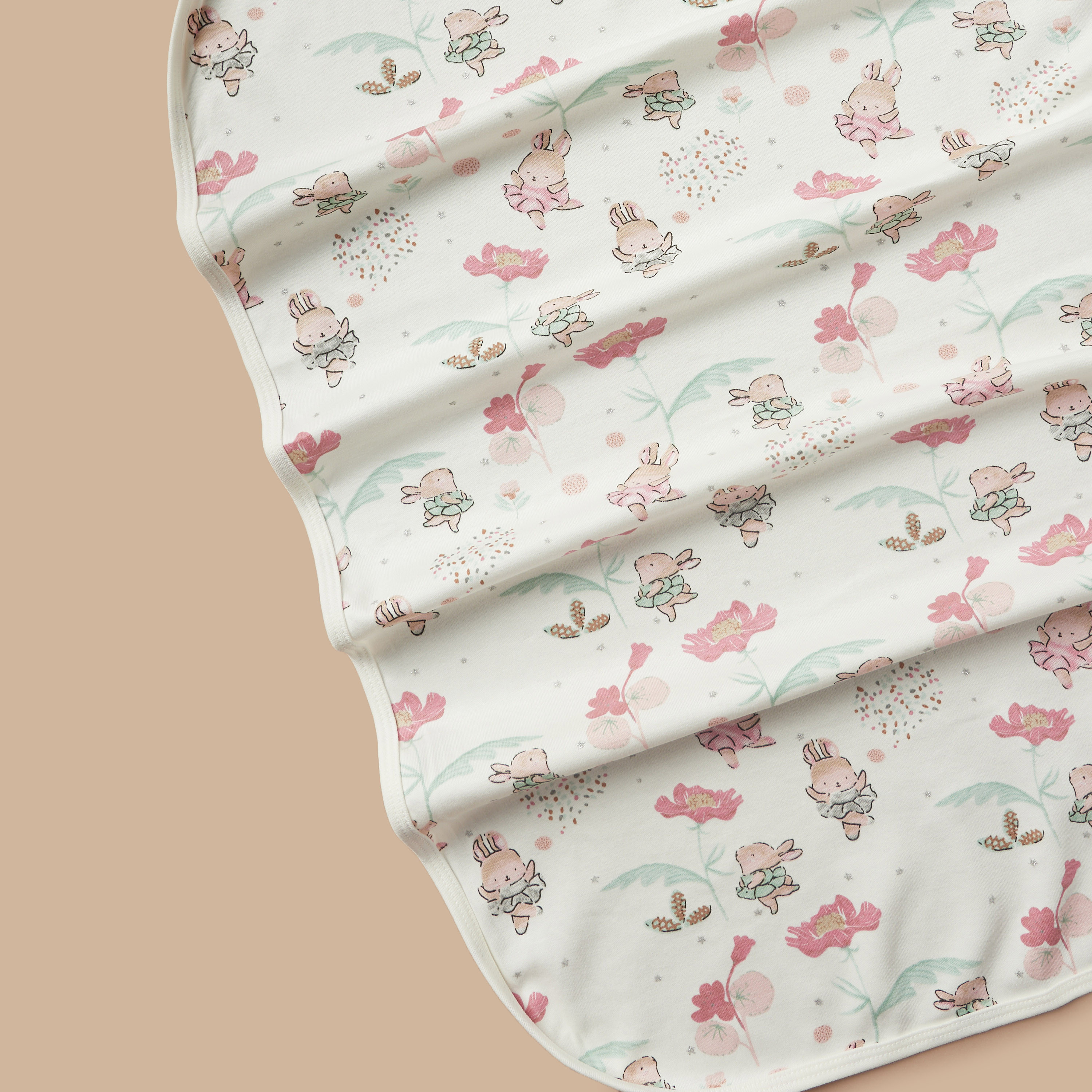 بطّانيّة لحديثي الولادة بطبعات من جونيورز - 70x70 سم-baby-nursery-blanketsandswaddles-receivingblankets-image-3