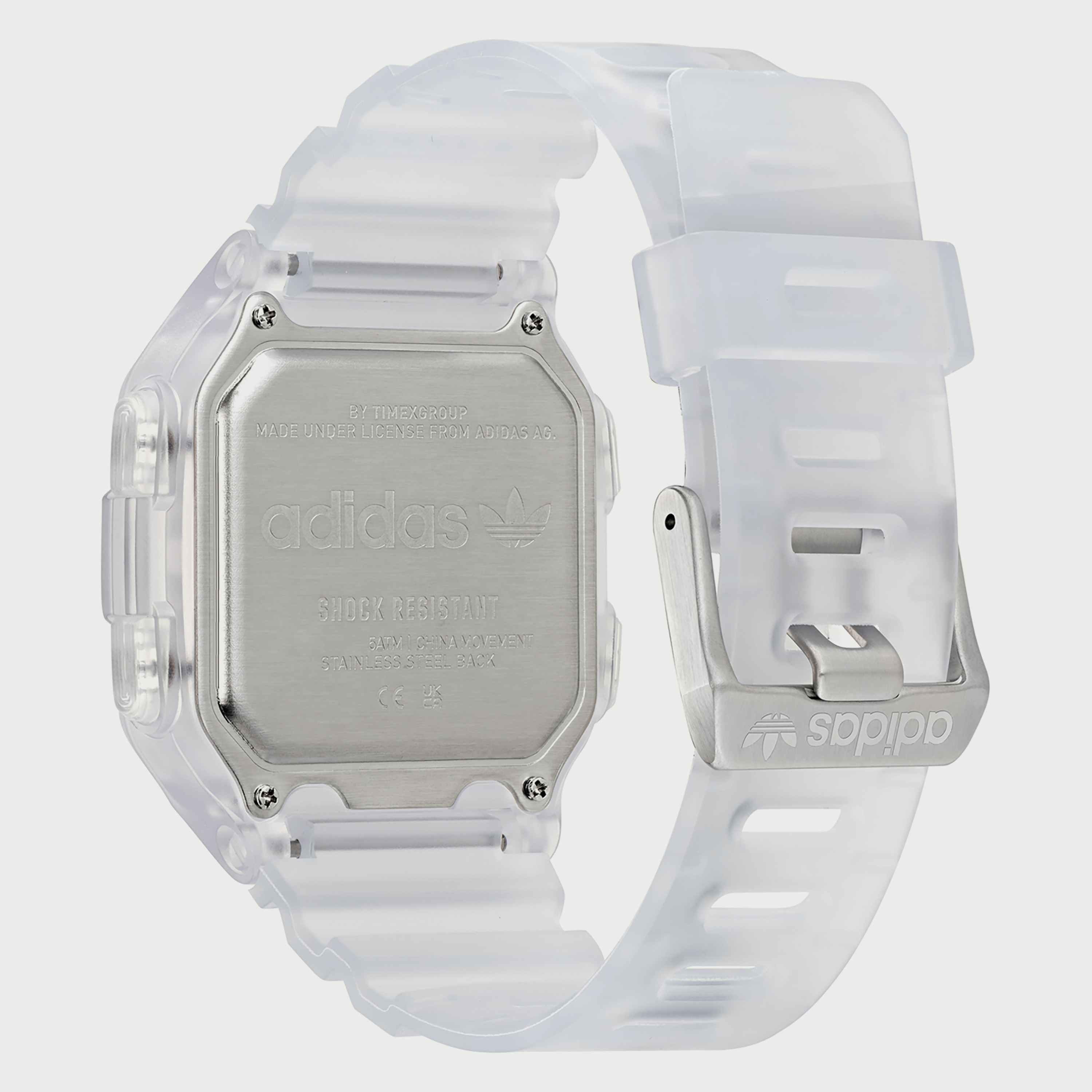 Adidas white 2024 digital watch