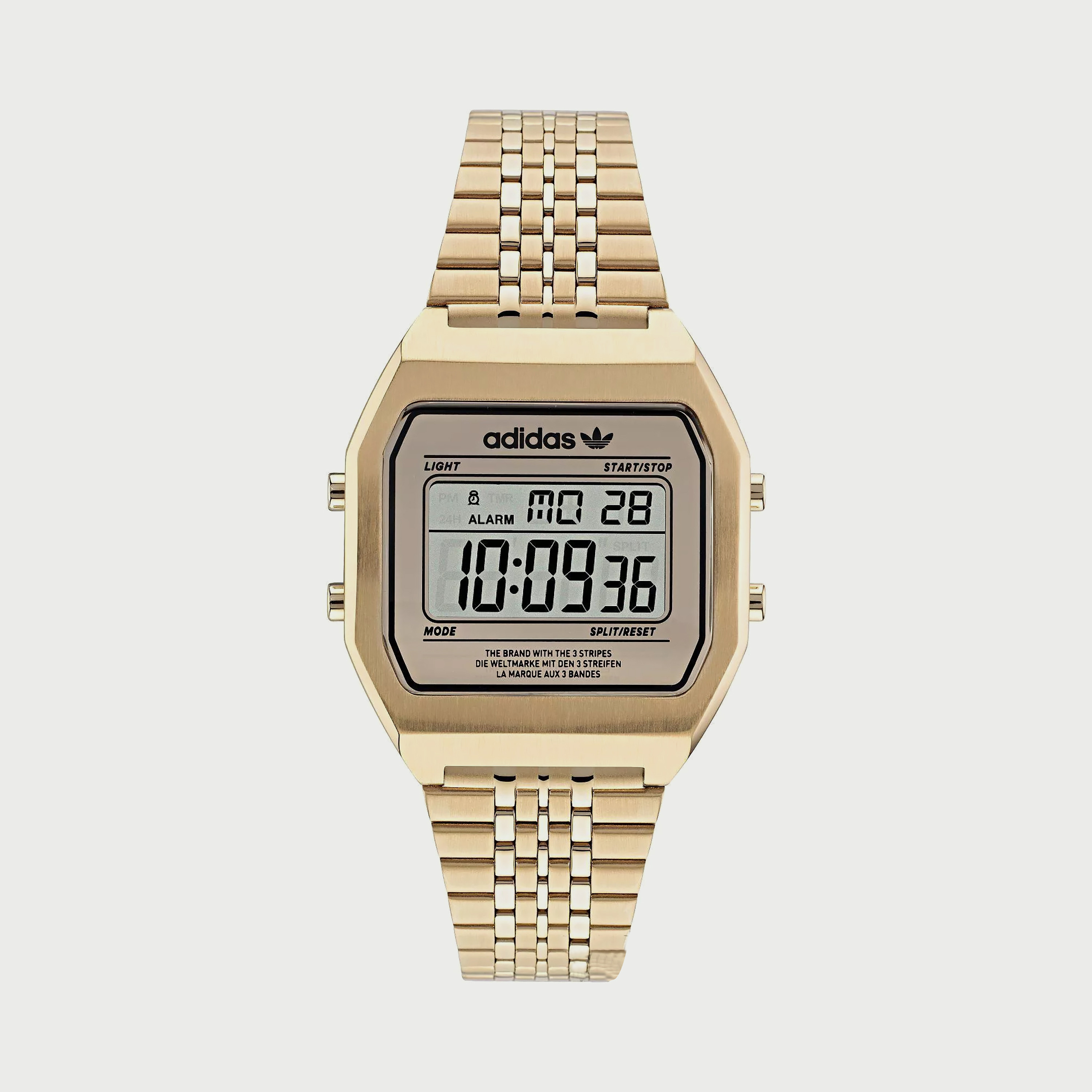 Adidas DIGITAL TWO Green Dial Gold PVD Plated Steel, 44% OFF