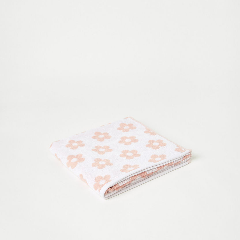 Juniors All-Over Floral Print Towel - 60x120 cm-Towels and Flannels-image-0