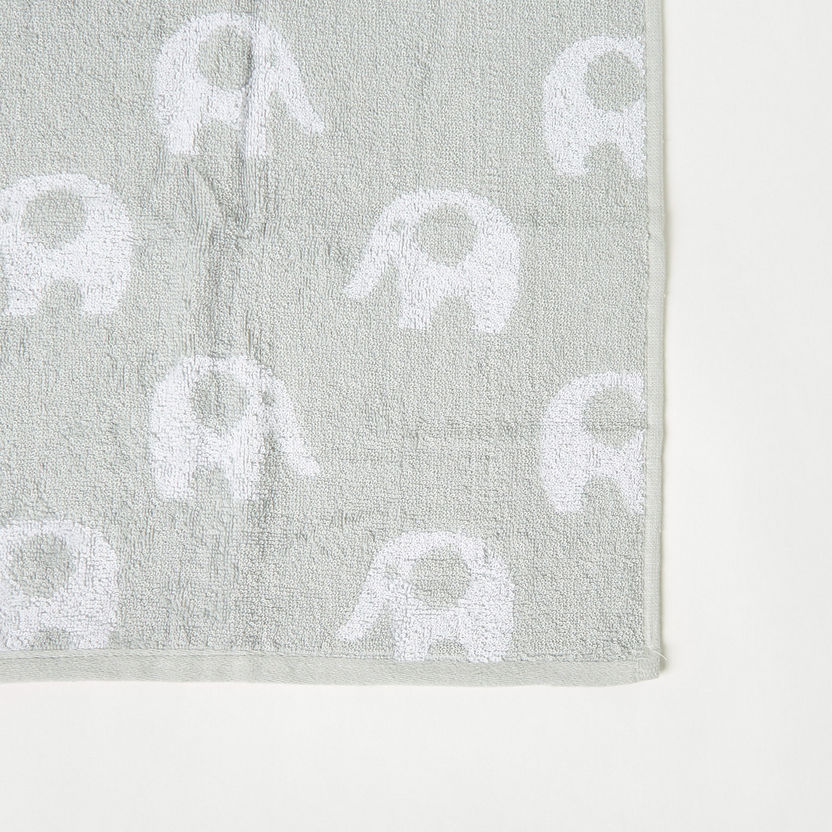 Juniors All-Over Elephant Print Towel - 40x76 cm-Towels and Flannels-image-1