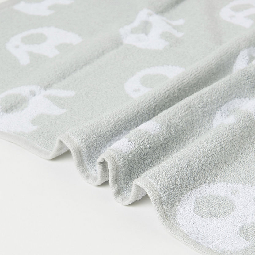 Juniors All-Over Elephant Print Towel - 40x76 cm-Towels and Flannels-image-2