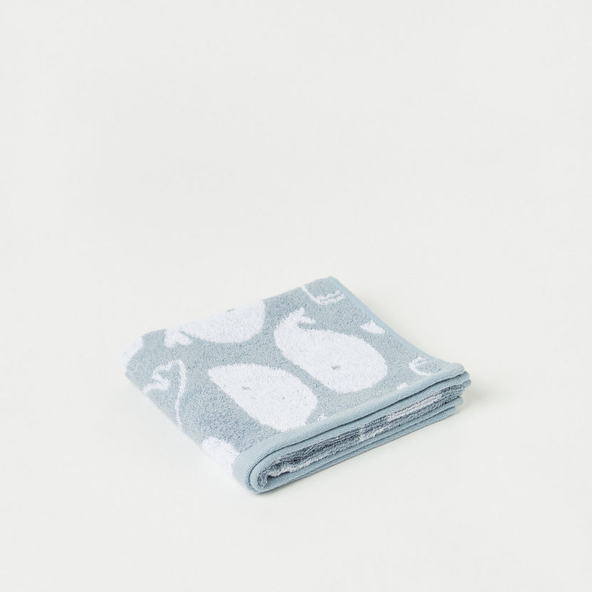 Juniors Whale Detail Bath Towel - 40x76 cms-Towels and Flannels-image-0