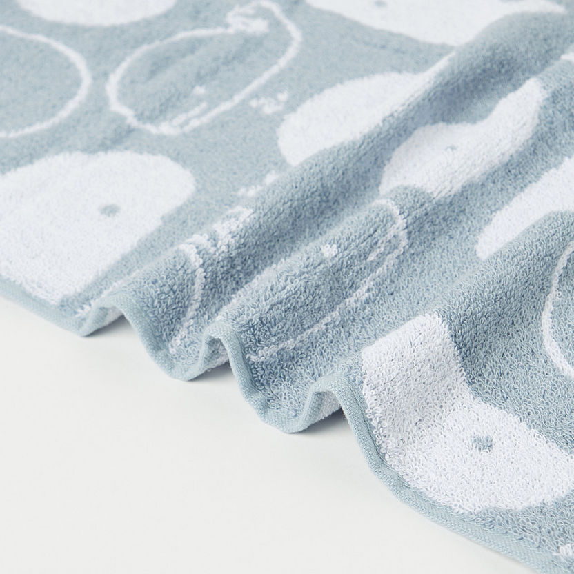 Juniors Whale Detail Bath Towel - 40x76 cms-Towels and Flannels-image-2
