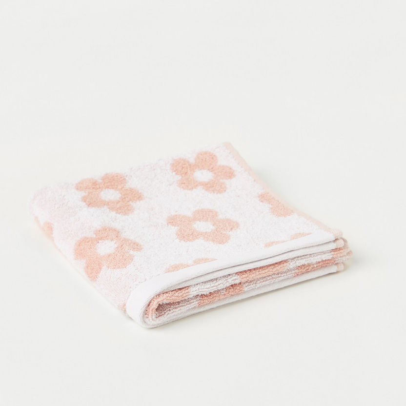 Juniors Floral Detail Bath Towel - 40x76 cms-Towels and Flannels-image-0