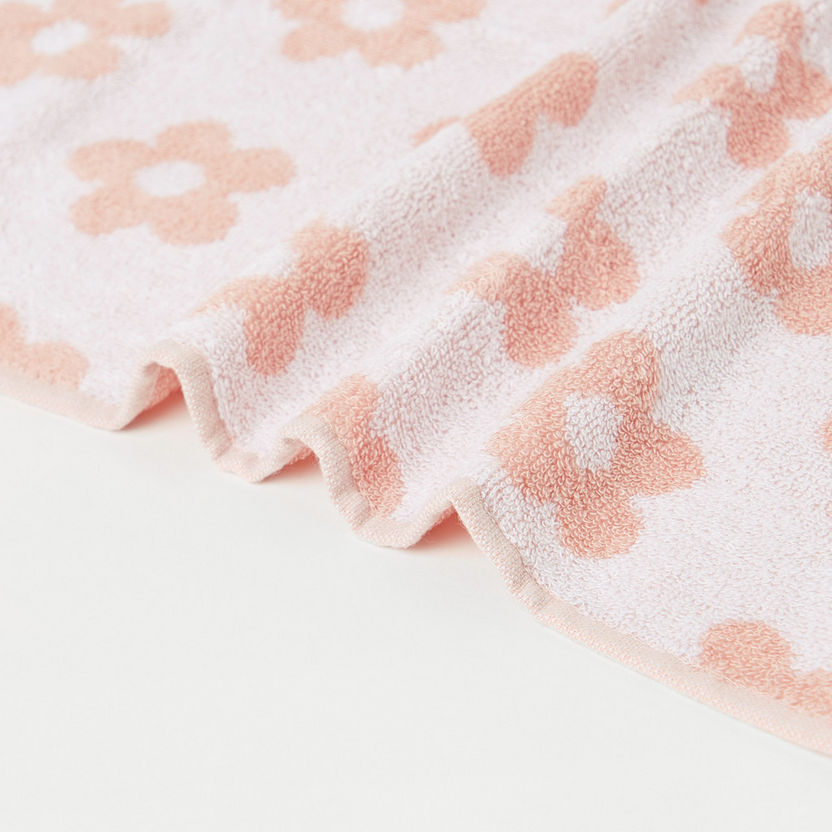 Juniors Floral Detail Bath Towel - 40x76 cms-Towels and Flannels-image-2