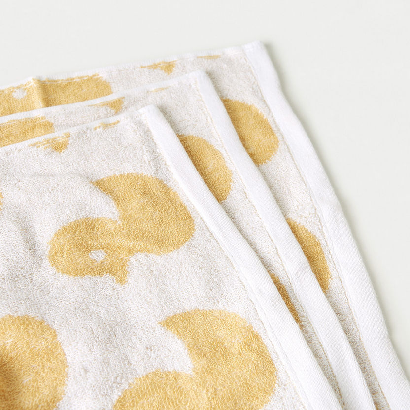Juniors 3-Piece All-Over Duck Print Baby Towel Set - 33x33 cm-Towels and Flannels-image-3