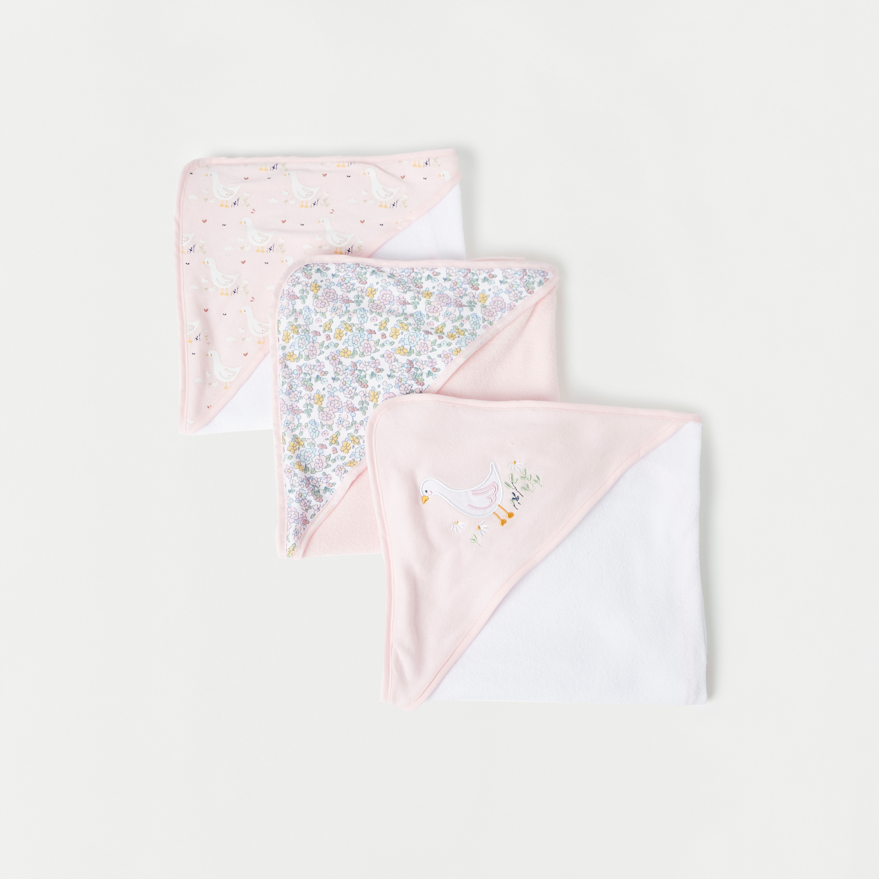 Juniors Embroidered Towel with Hood - Set of 3-baby-bathandcare-towels-image-1