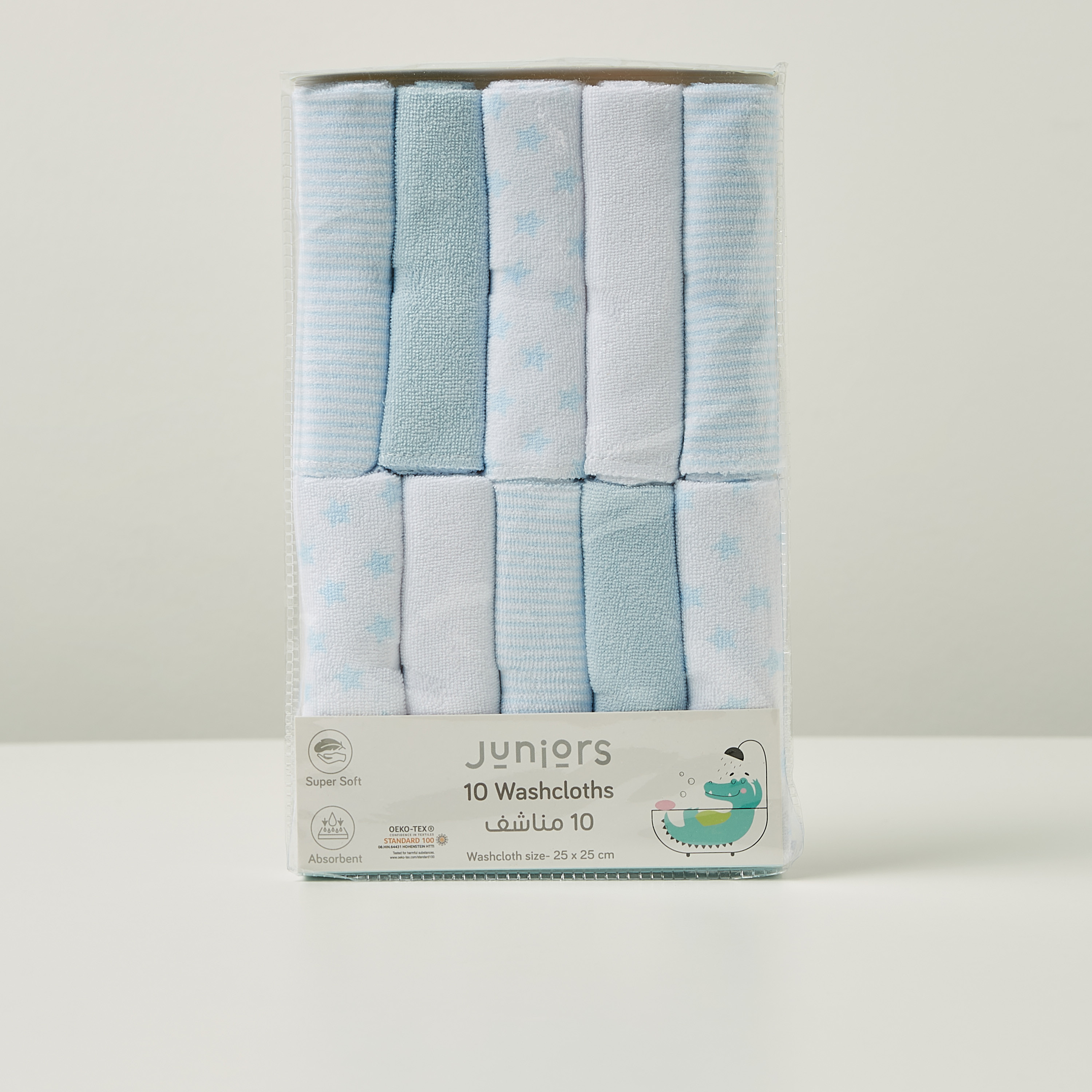 Juniors Textured Wash Cloth - Set of 10-baby-bathandcare-towels-image-4