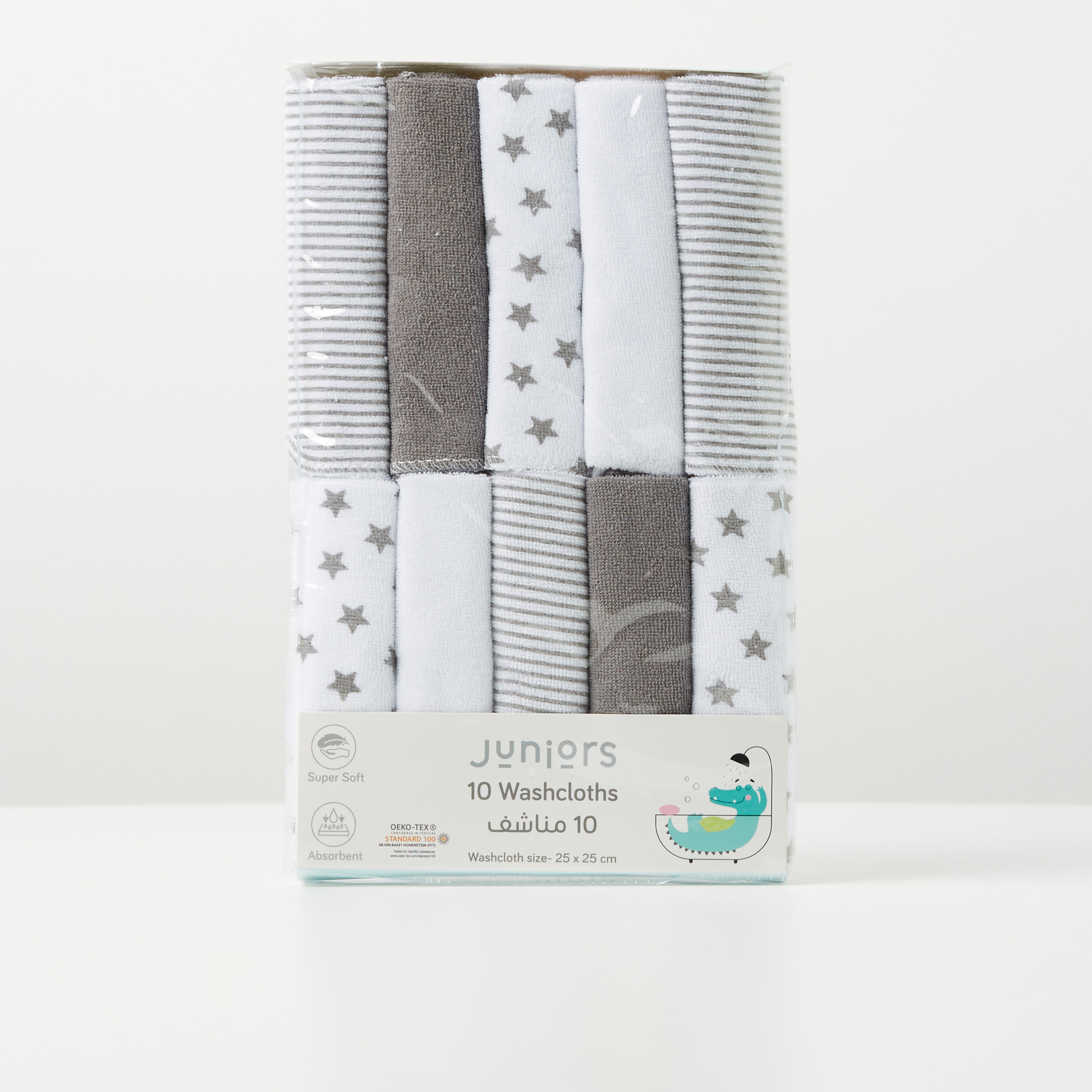 Juniors Printed Wash Cloth - Set of 10-baby-bathandcare-towels-image-4