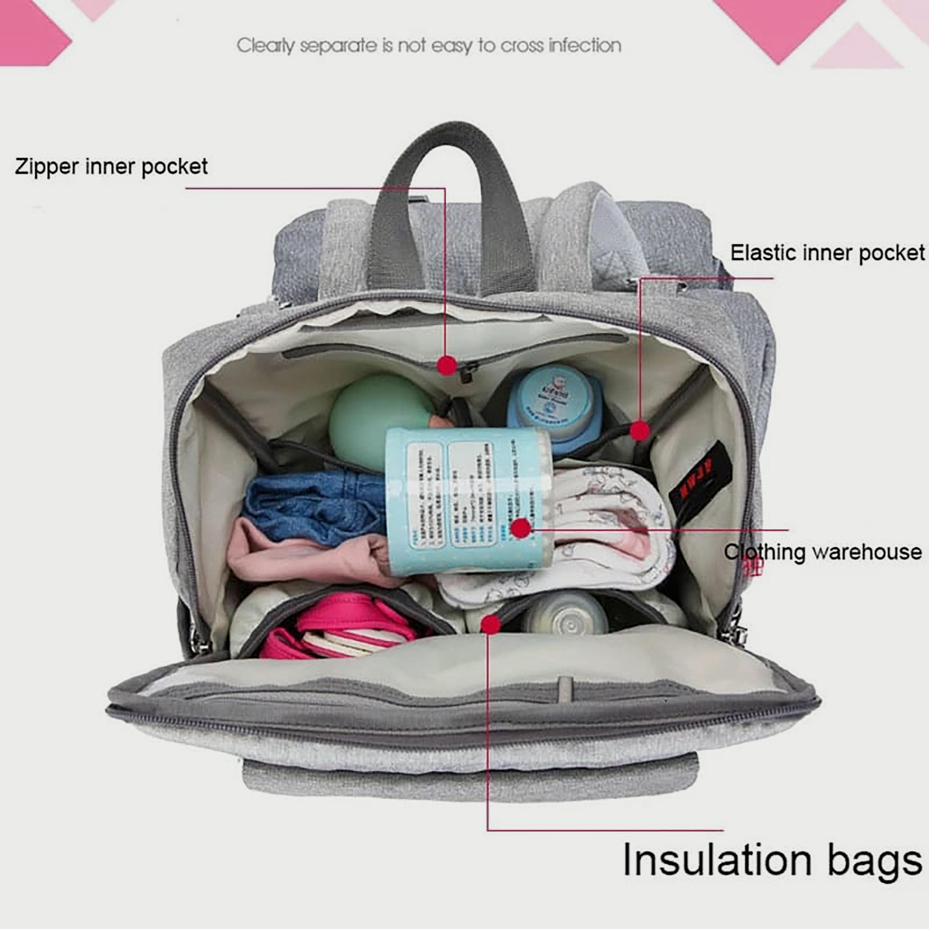 Babylove Mommy Nursing Bag, Dark Grey-baby-diapering-diaperbags-image-5