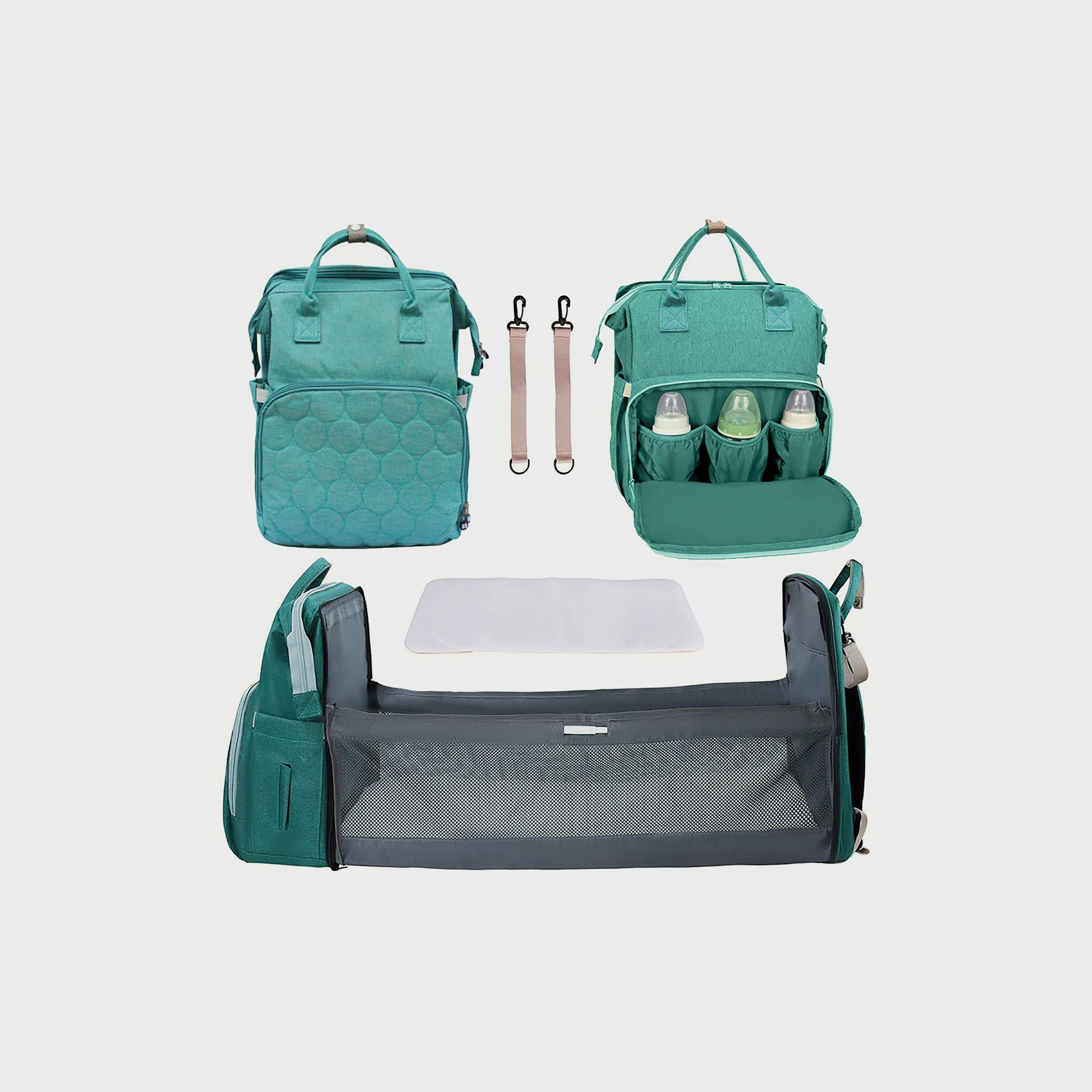 Babylove 3-In-1 Mommy Diaper Bag, Green-baby-gear-diaperbags-image-1