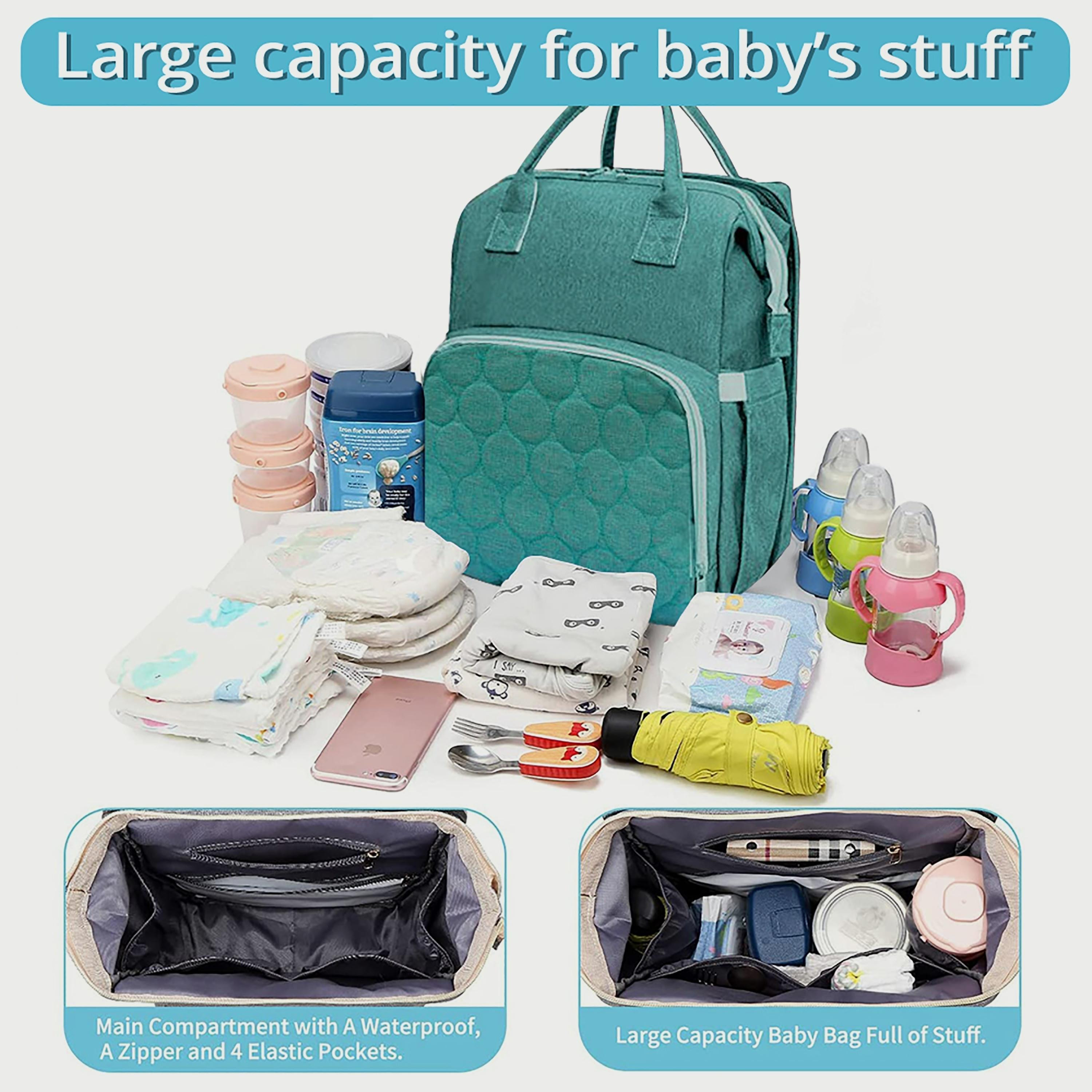 Babylove 3-In-1 Mommy Diaper Bag, Green-baby-gear-diaperbags-image-4