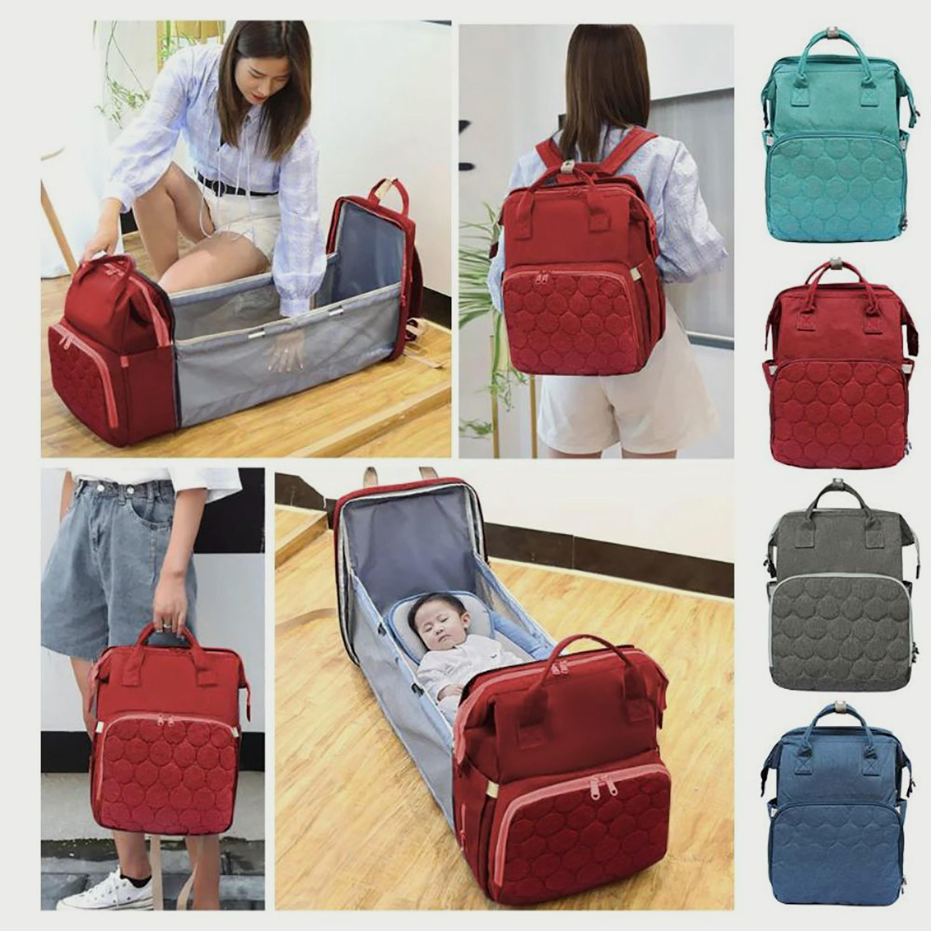 Babylove 3-In-1 Mommy Diaper Bag, Red-baby-diapering-diaperbags-image-6