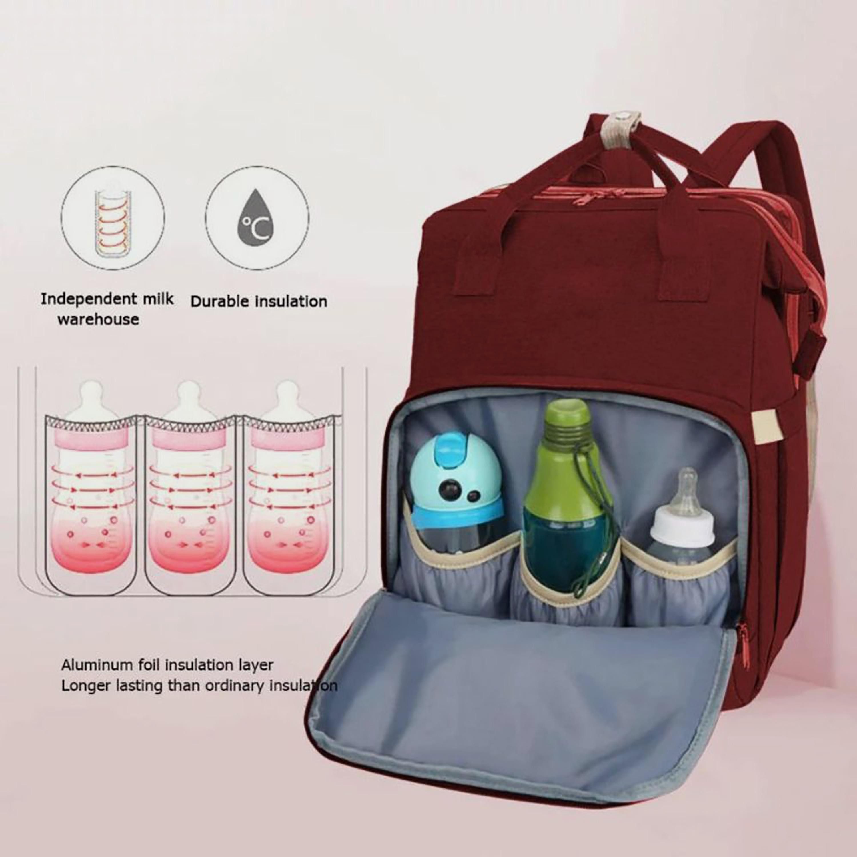Babylove 3-In-1 Mommy Diaper Bag, Red-baby-diapering-diaperbags-image-7
